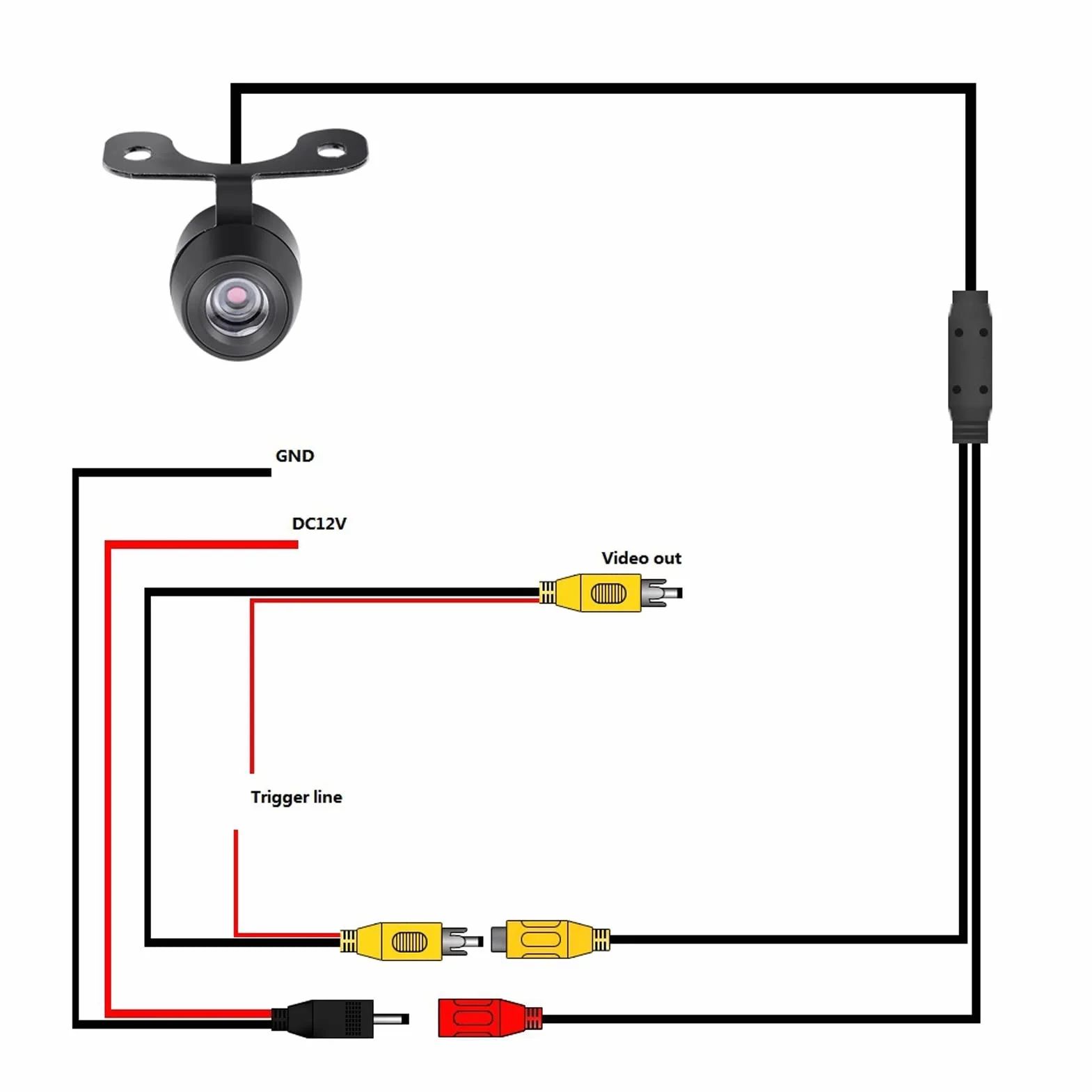 Kamera cofania Wspomagająca parkowanie, noktowizor, wodoodporny, szeroki kąt 170 °, kabel 18,5 mm