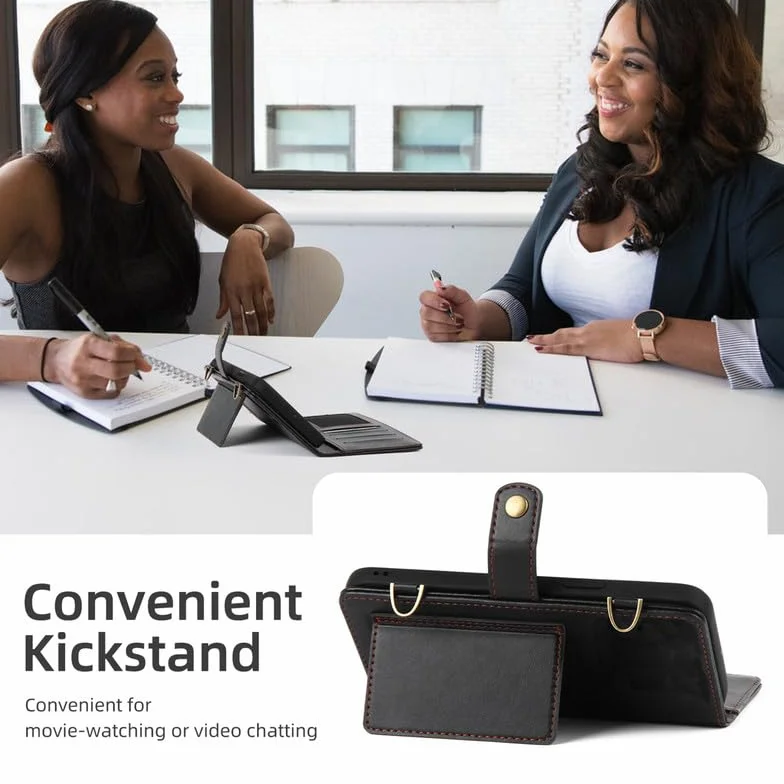 Galaxy S23 Plus Wallet Case 【Zdejmowany portfel 3 w 1, wielofunkcyjny】 magnetyczne etui ze skóry PU, etui z klapką, portfel do Samsung Galaxy S23+ Plus 6,6" - czarne