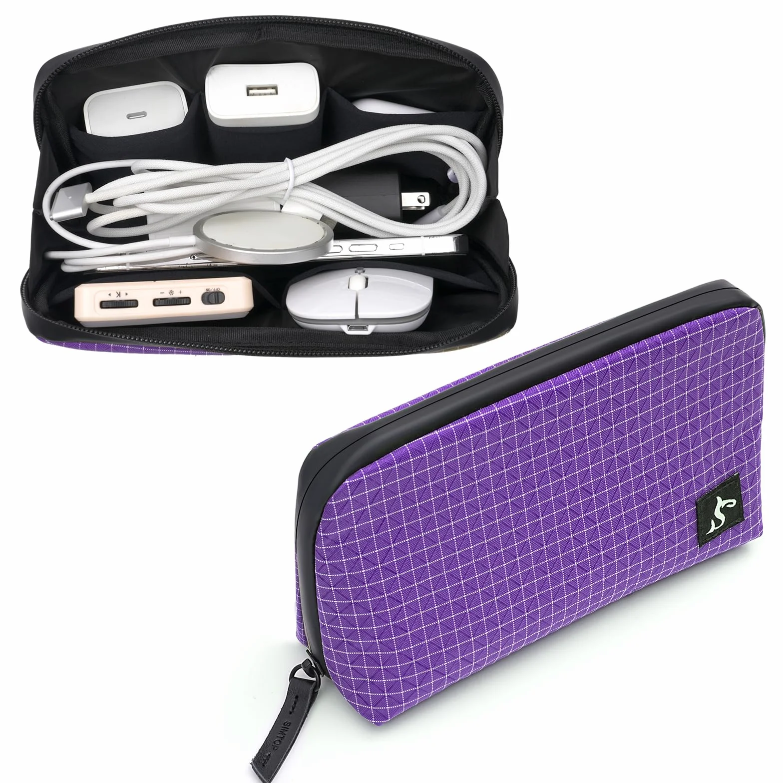SIMTOP Torba na kable, mała, wodoodporna torba na kable, organizer do podróży, torba na elektronikę, organizer na ładowarki USB, myszy, ładowarki do telefonu, akcesoria do telefonu, powerbank