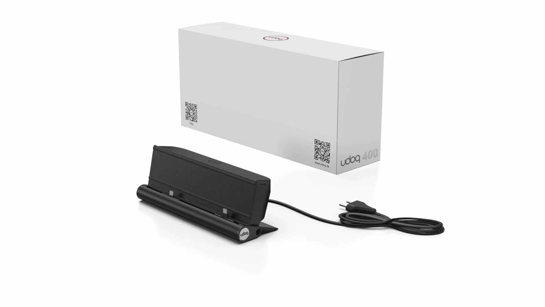 udoq 250 USB-C stacja ładująca do smartfonów, z ładowarką Power Delivery Charger, wysokiej jakości wzornictwo 4 mm aluminium