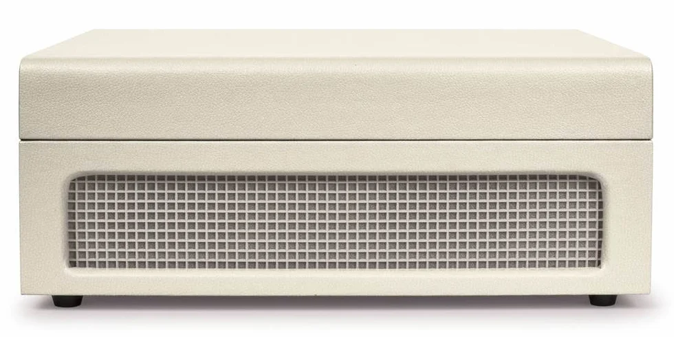 Crosley Voyager gramofon z 2 głośnikami, Bluetooth In&Out i AUX - 3-biegowy odtwarzacz Vintage - do płyt winylowych o przekątnej 7", 10" i 12", przenośny z wbudowaną obudową (Duna)