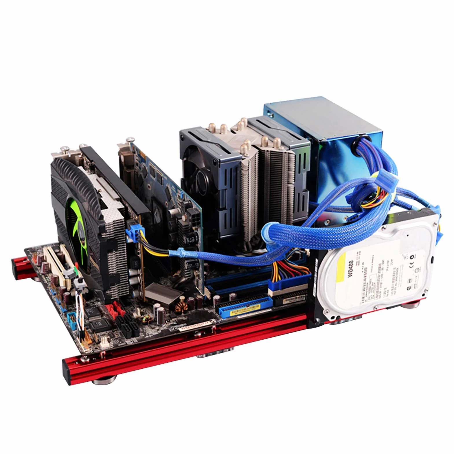 Obudowa ITX Obudowa Testowa ATX PC, Otwarta Konstrukcja DIY 20x20 Rama ze Stopu Aluminium, Platforma Testowa do Przetaktowywania, do Komputera PC z Płytą Główną ATX