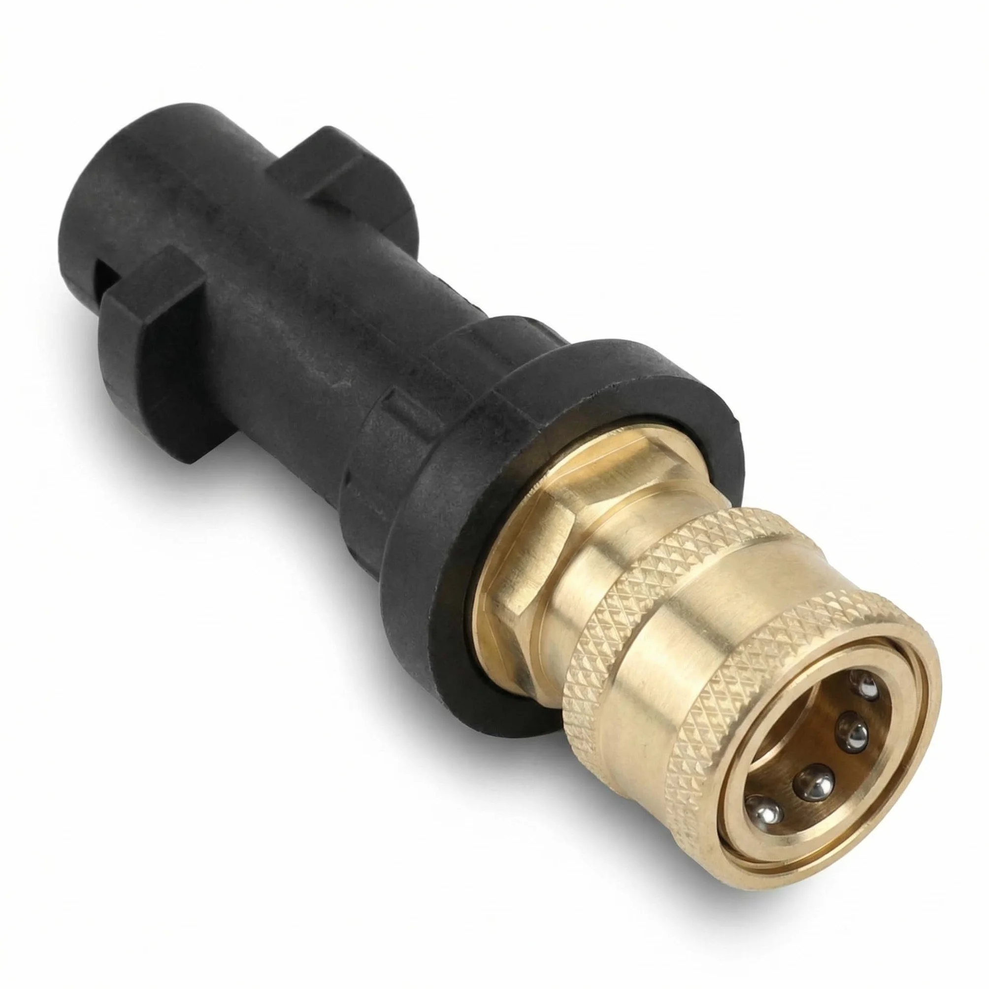 QWORK® Adapter do myjki ciśnieniowej, szybkozłączka mosiężna 1/4", odpowiedni do myjek ciśnieniowych serii Kärcher K K2, K3, K4, K5, K6, K7