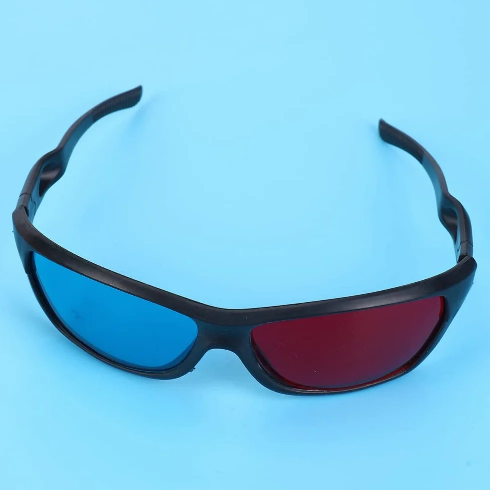 50X czerwone i niebieskie anaglify Dimensional 3D Vision okulary do oglądania filmów DVD