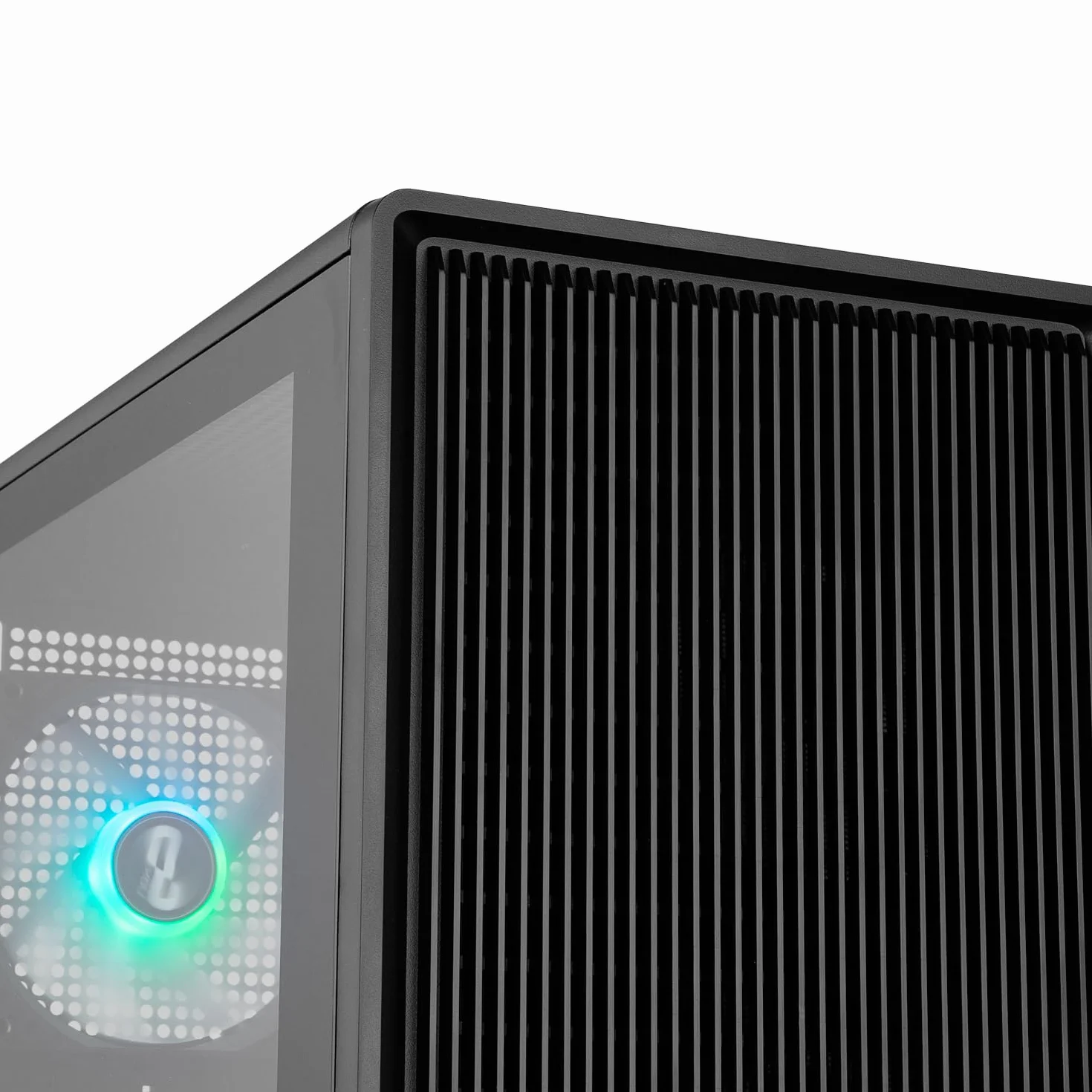 NOX XTREME PRODUCTS INFINITY IOTA – Obudowa ATX Mid-Tower | M-ATX | ITX, Zawiera 4 wentylatory ARGB 120 mm, Mesh z przodu, Hartowane szkło z boku, USB 3.0, Wsparcie dla GPU do 330 mm, Czarny
