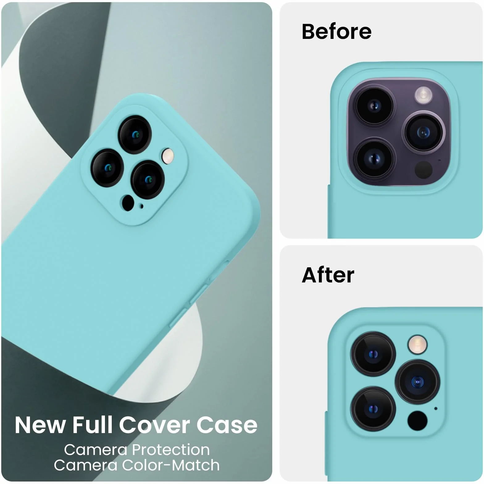 FireNova Etui na iPhone'a 14 Pro, ulepszone silikonowe etui [ochrona aparatu] etui na telefon z [2 ochraniaczami ekranu], miękka, odporna na zarysowania wyściółka z mikrofibry wewnątrz, 15.5 cm