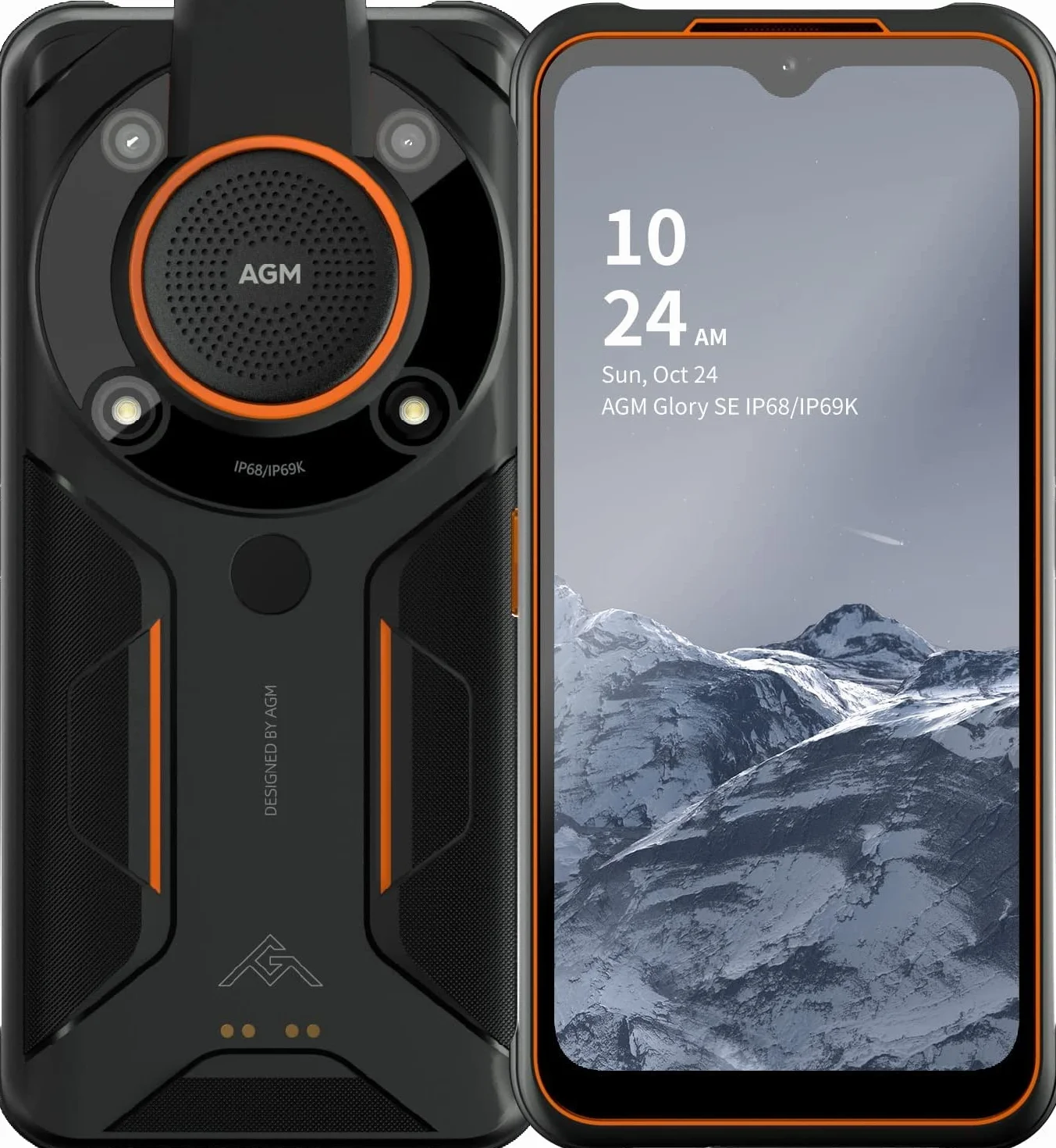 AGM Glory SE smartfon outdoorowy 5G, wytrzymały Snapdragon 480 bez umowy, 6,53" ekran FHD+ Android 11, 6200 mAh, wodoodporny akumulator IP68/IP69K, 8G+128G, Dual SIM, NFC, GPS/Touch ID