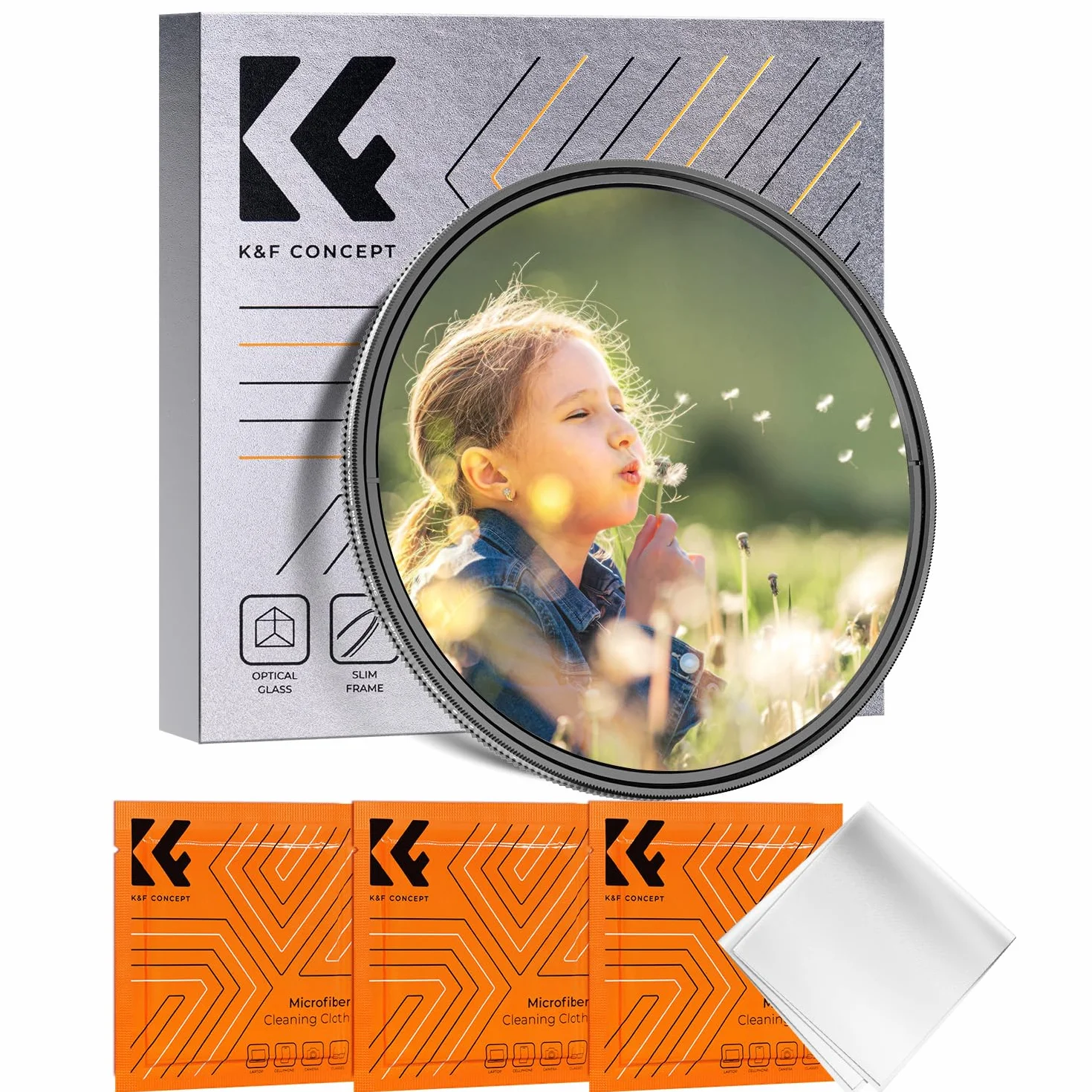 K&F CONCEPT Czarna mgiełka dyfuzyjna 67 mm 1/8 i zmienny filtr ND2-81.3 cm-1 | Filtr o neutralnej gęstości z efektem kinowym do obiektywu aparatu z 18 wielowarstwowymi powłokami seria Nano-K FA304