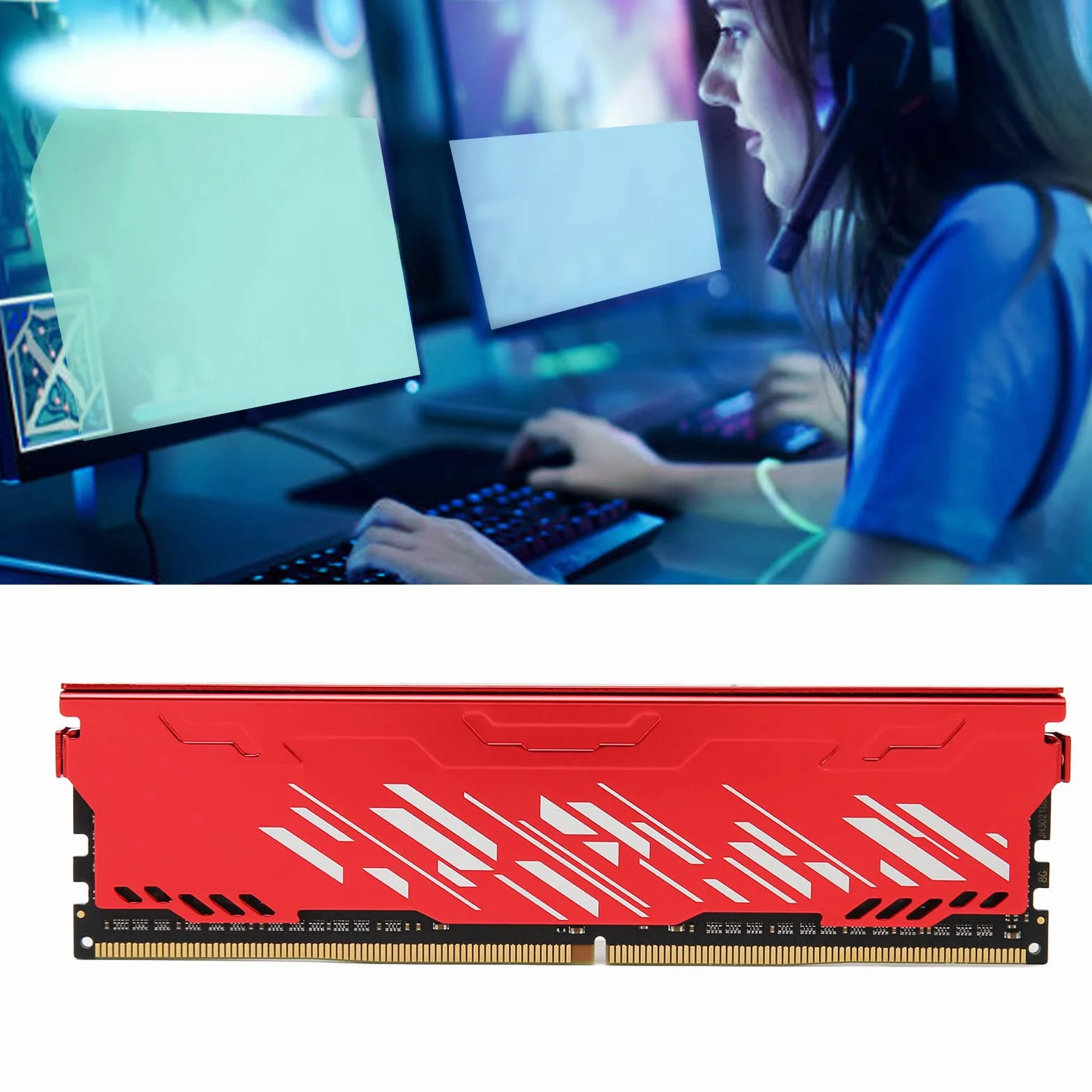 Moduł Pamięci Stacjonarnej DDR4, Zestaw 32 GB, moduł 2 X 16 GB 3200 MHz CL18 22 22 42, w Obudowie ze Stopu Aluminium do Przetaktowywania i Gier, Kompatybilny z Różnymi Systemami