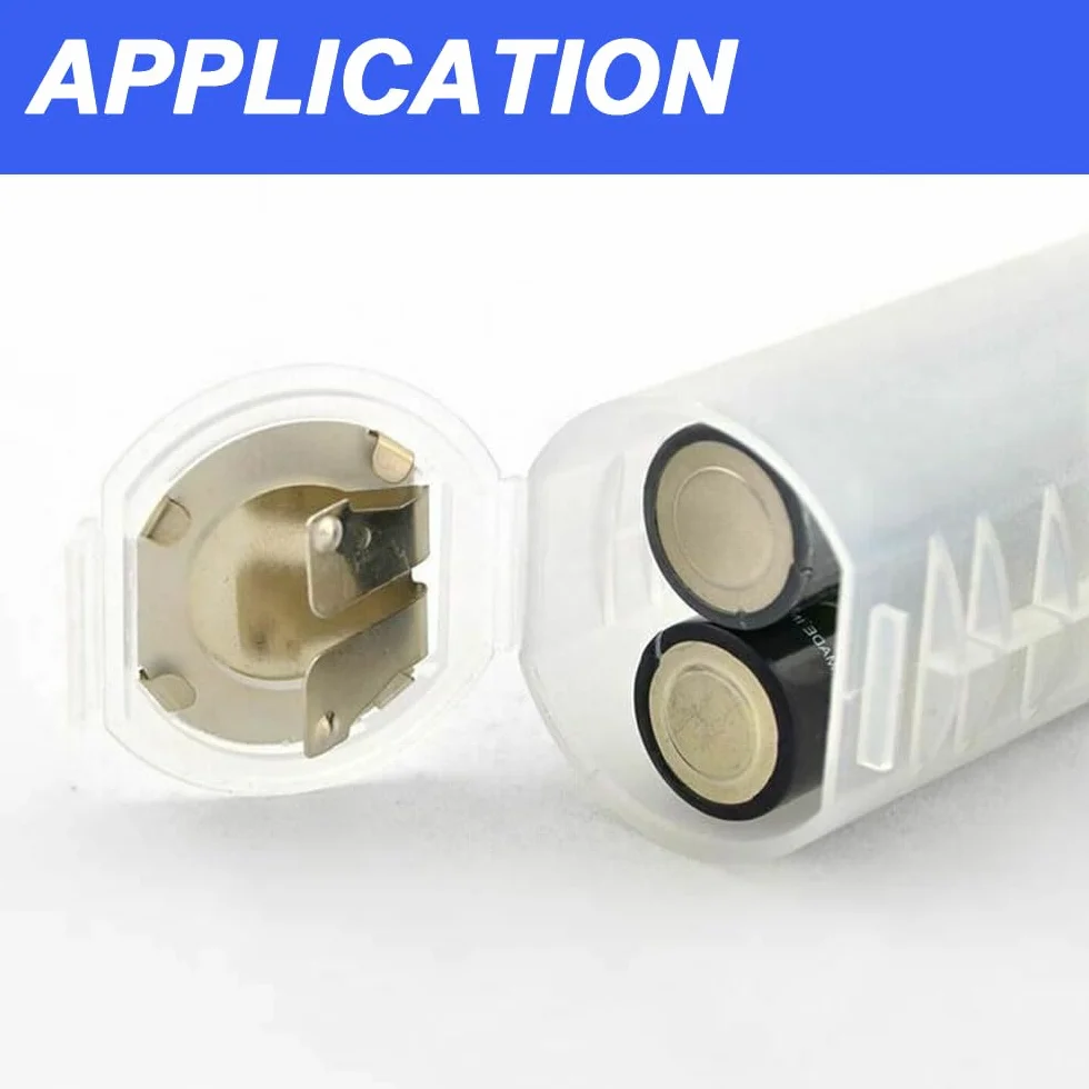 2 AA na D Battery Converter Case & AAA to AA Battery Adapter, 2 AA na D Size Battery Adapter Holder Storage Box for Flashlight (6 szt.)