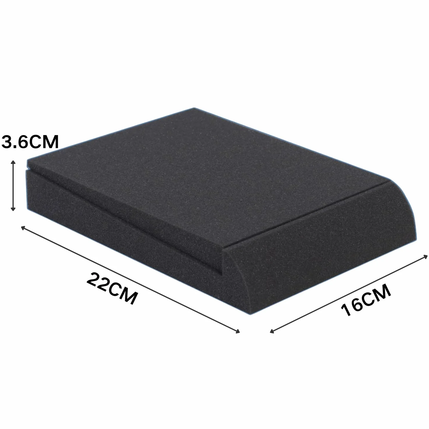 2 szt. 16 x 22 x 3,6 cm głośnik Sound Insulation Mat Soundproofing Mat Acoustic Foam Board Sponge Sound Absorbing Pad Sound Reinforcement Cushion