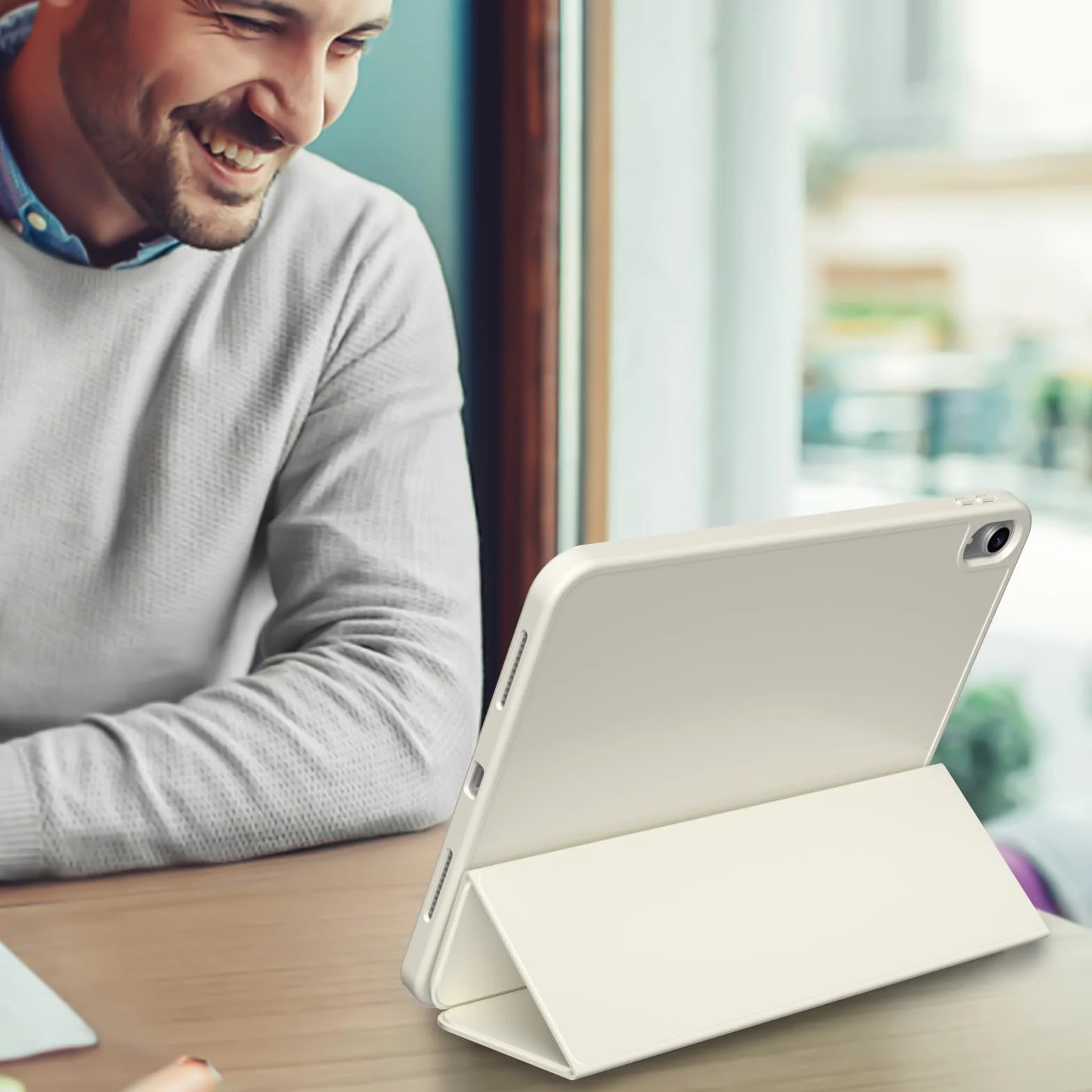 Etui na iPad (A16) 11. generacji 11 cali 2025, iPad 10. generacji 10,9 cala 2022 z uchwytem na długopis, funkcja Auto Wake/Sleep, obsługuje Touch ID, Slim Trifold Stand Protective Cover