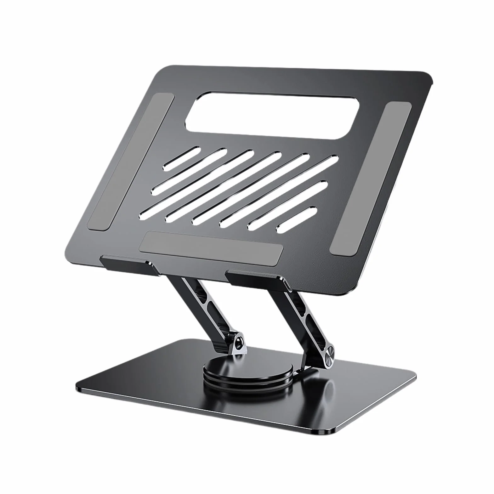 Generisch na laptopa, metalowy uchwyt na laptopa, stop aluminium | regulowany obracany o 360°, ergonomiczny uchwyt biurkowy do domu i biura, 10,43 x 8,86 x 6,69