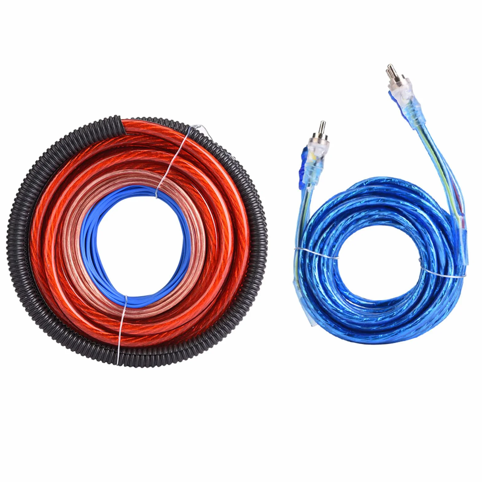 Zestaw okablowania do wzmacniacza samochodowego 2800 W, kable subwooferowe