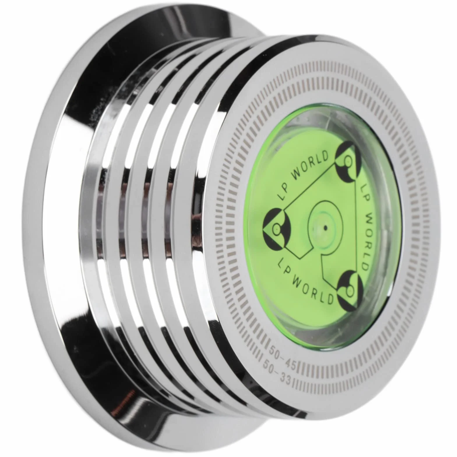Ejoyous Stabilizator Ciężaru Płyty, Aluminiowy Zacisk Tarczy Gramofonu do Eliminacji Wibracji i Redukcji Szumów z wbudowaną poziomicą dla Audiofilów (SILVER)