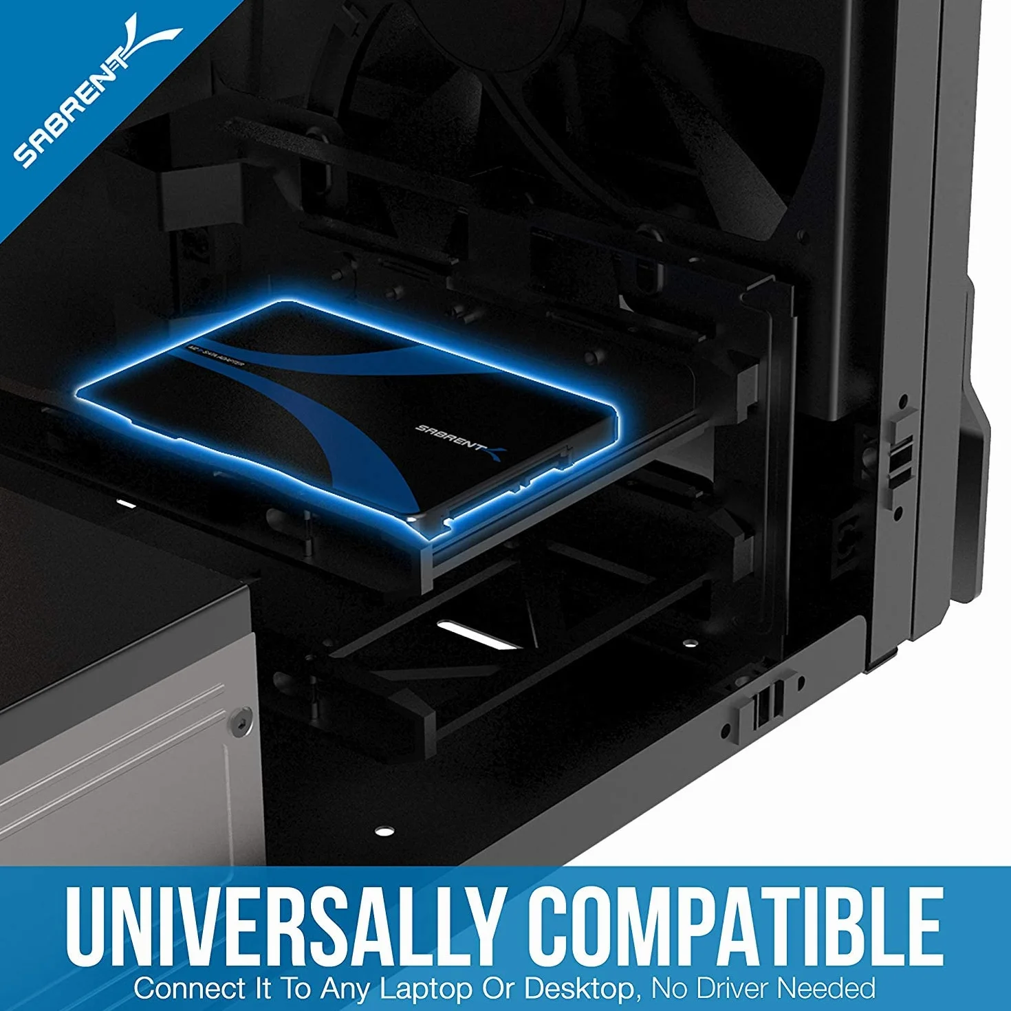 SABRENT Adapter obudowy M.2 SATA SSD na SATA 2.5, konwerter M.2 na SATA III aluminium obsługuje klucz B&M (nie obsługuje M.2 PCIe NVMe) (EC-M2SA)