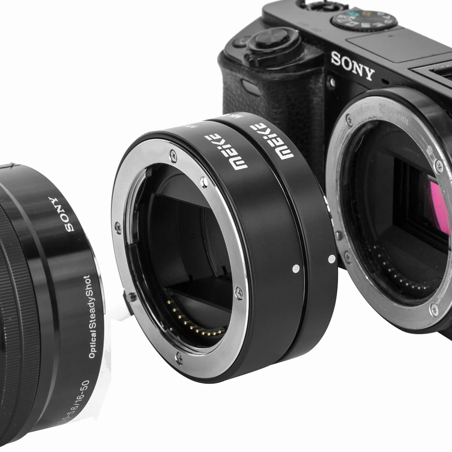 Meike MK-S-AF3A adapter przedłużający makro z automatyczną ostrością do Sony NEX mocowanie obiektywu A7 A7R NEX-5R NEX-7 10 mm + 16 mm