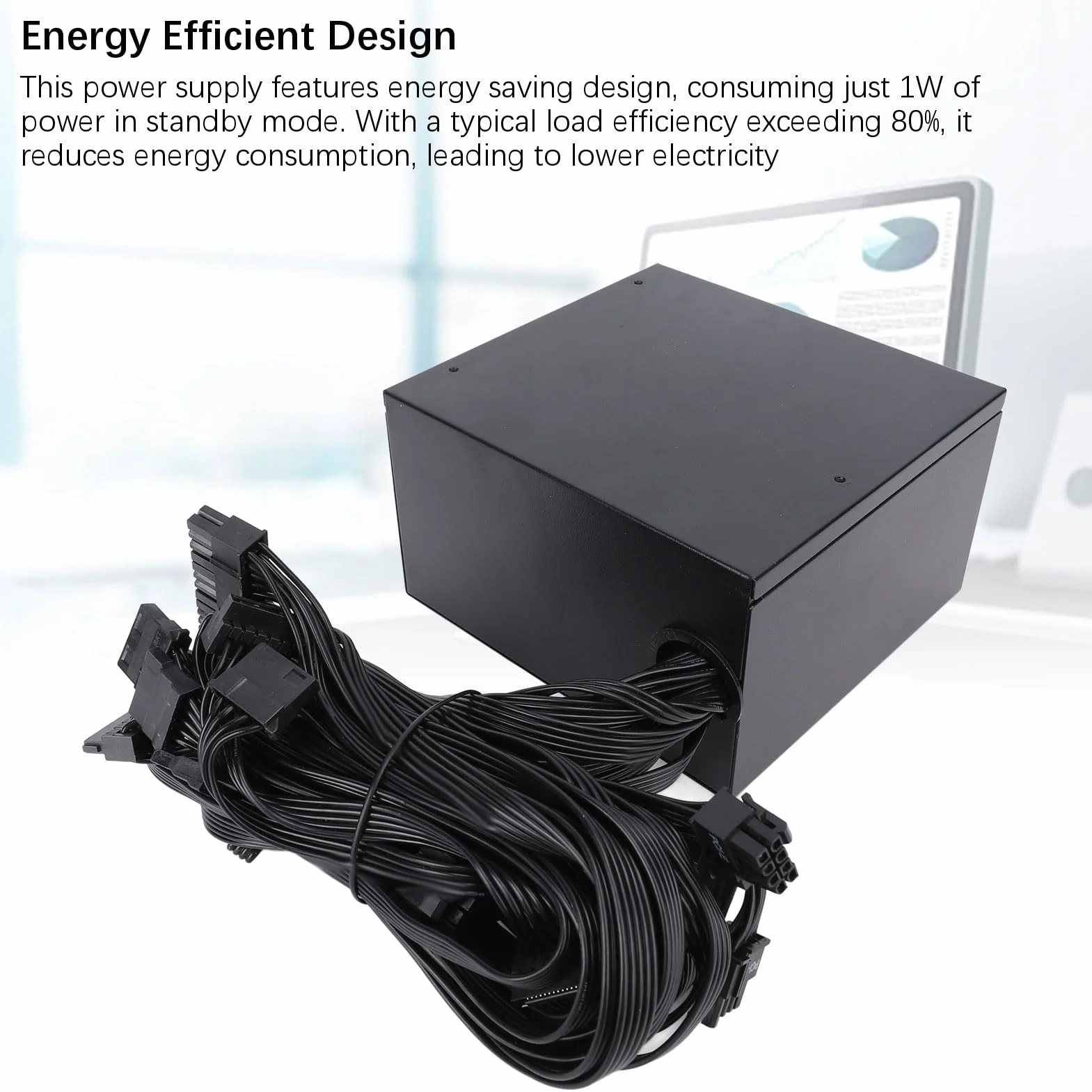 Zasilacz ATX 700 W z Wentylatorem Chłodzącym 120 Mm, Obsługa Dwóch Platform, Zabezpieczenie Nadprądowe, do Obudowy Komputera Stacjonarnego i Komputera do Domowego Biura