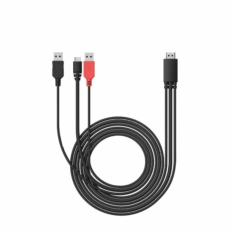 Kabel 3 w 1 kompatybilny z XPPen Artist12 Pro, Artist13.3Pro, Artist13.3Pro V2, Artist15.6 Pro V2, Artist15.6 Pro 3 w 1 tablety ołówkowe do rysowania, pasuje tylko do XPPen