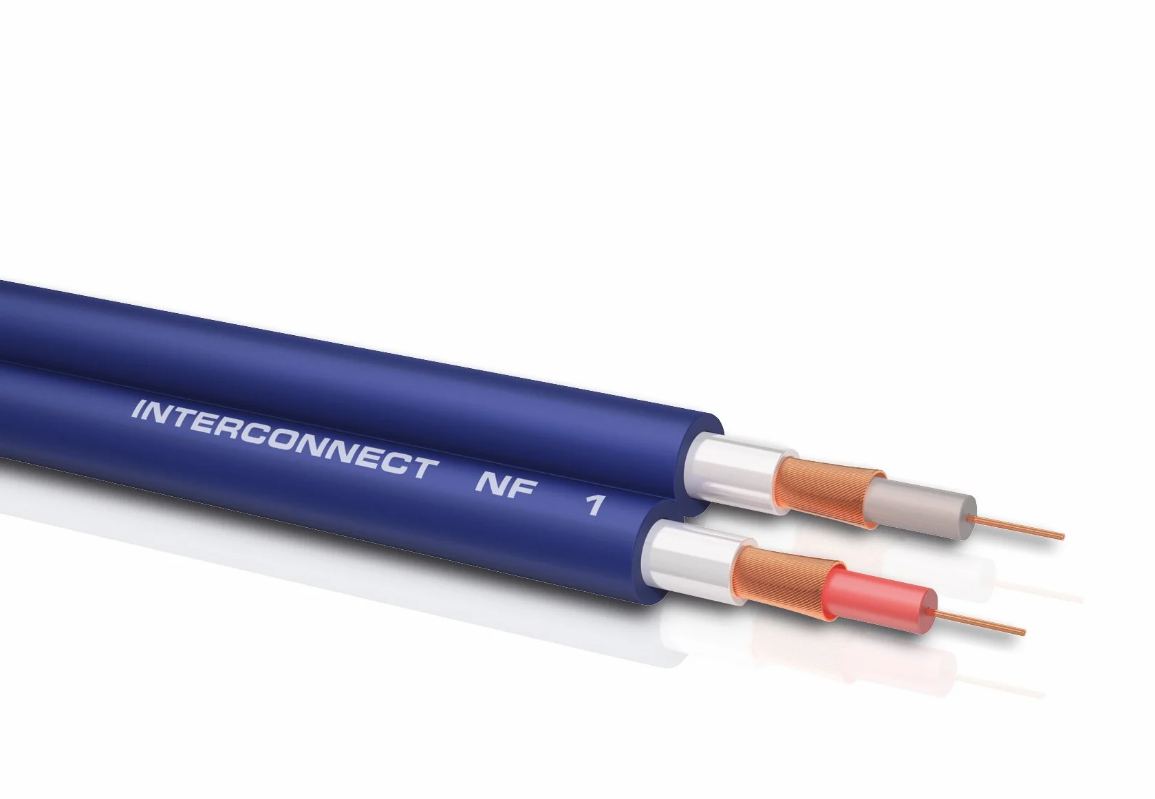 Oehlbach NF 1 Master 50 – doskonały analogowy kabel audio audio cinch – 2 x cinch, wtyczka w pełni metalowa, ekranowanie – 0,50 m – niebieski