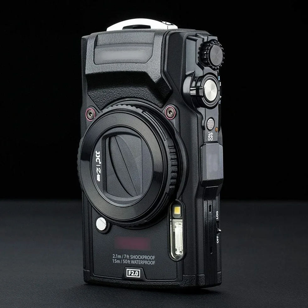 JJC Osłona obiektywu chroniąca soczewkę dla aparatów Olympus Tough TG-6, TG-5, TG-4, TG-3, TG-2 i TG-1F, OM SYSTEM TG-7, zamiennik dla osłony obiektywu Olympus LB-T01