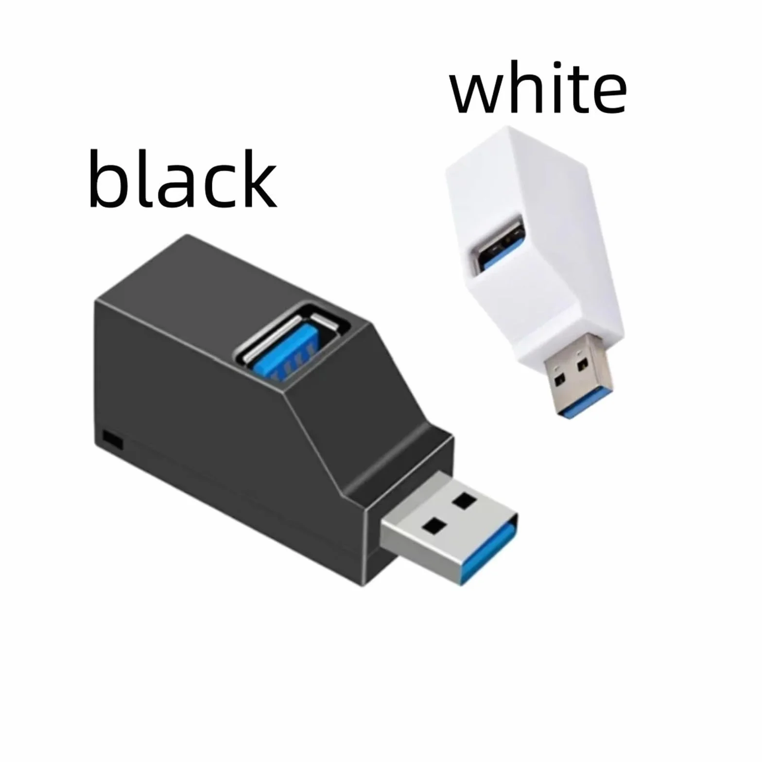 Hub USB 3.0 1-3 porty do mini rozdzielacza do laptopa, szybki adapter ekspander do PC (czarny)
