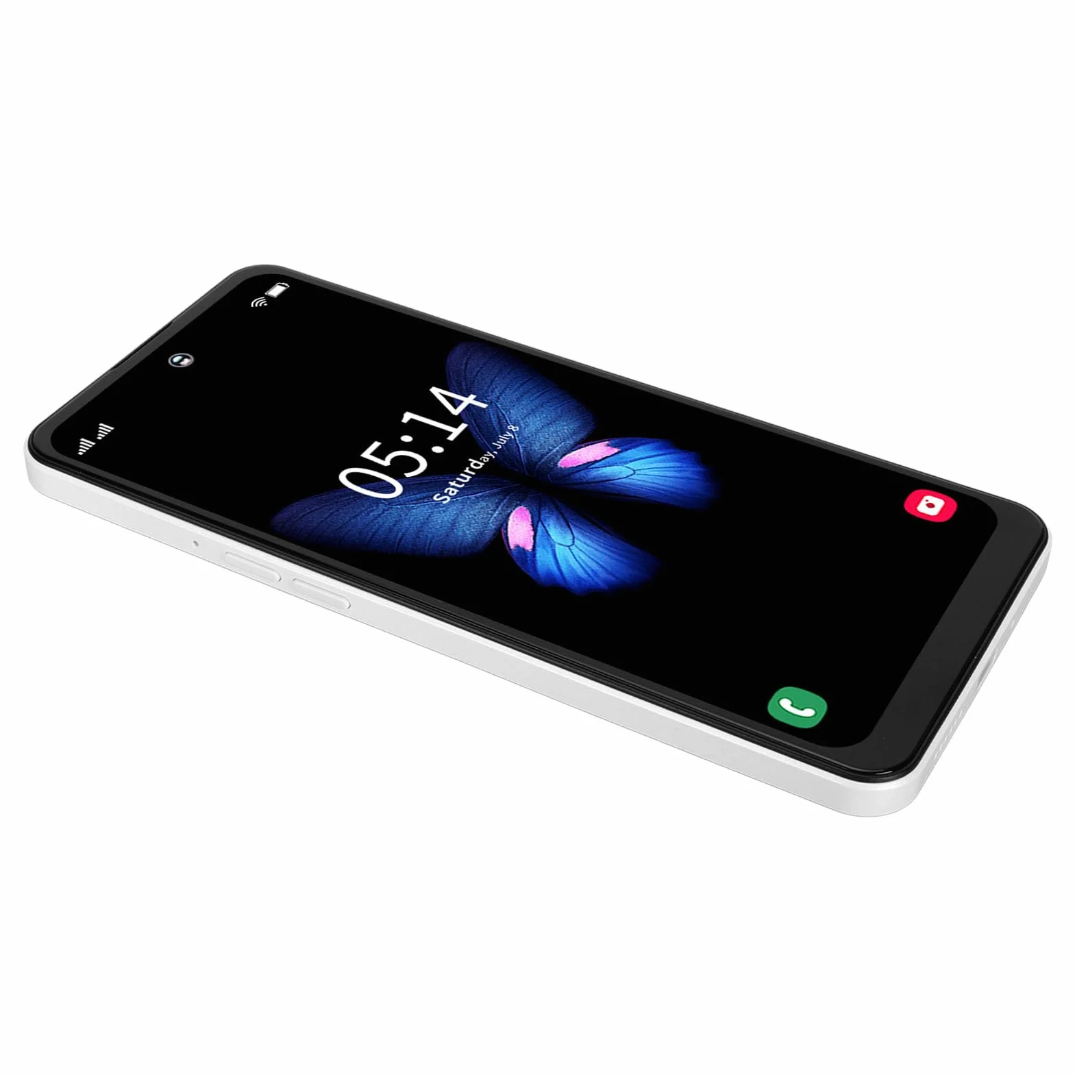 Smartfon 8 GB RAM 256 GB ROM, Dual SIM Dual Standby ABS LCD 13 MP Przednia Kamera Tylna 48 MP Odblokowany Smartfon do Domu (Biały)