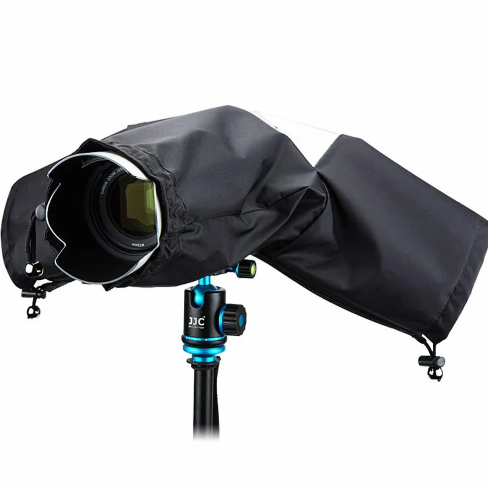 JJC Osłona przeciwdeszczowa aparatu do Nikon Df D90 Z7 Z6 Z50 D780 D850 D810 D800 D610 D3500 D3400 D5600 D7500 Canon EOS 7D 5D 850D 800D 760D 750D Sony A99II A7 7II Simliar Size DSLR Cameras Płaszcz