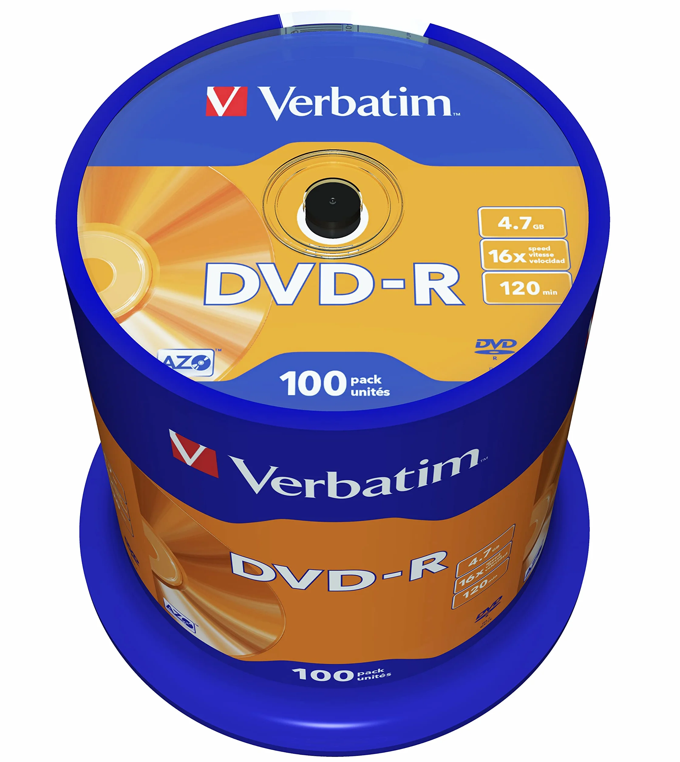 Verbatim DVD-R 16 x 4,7 GB TARRINA 100 sztuk 43549 (4)