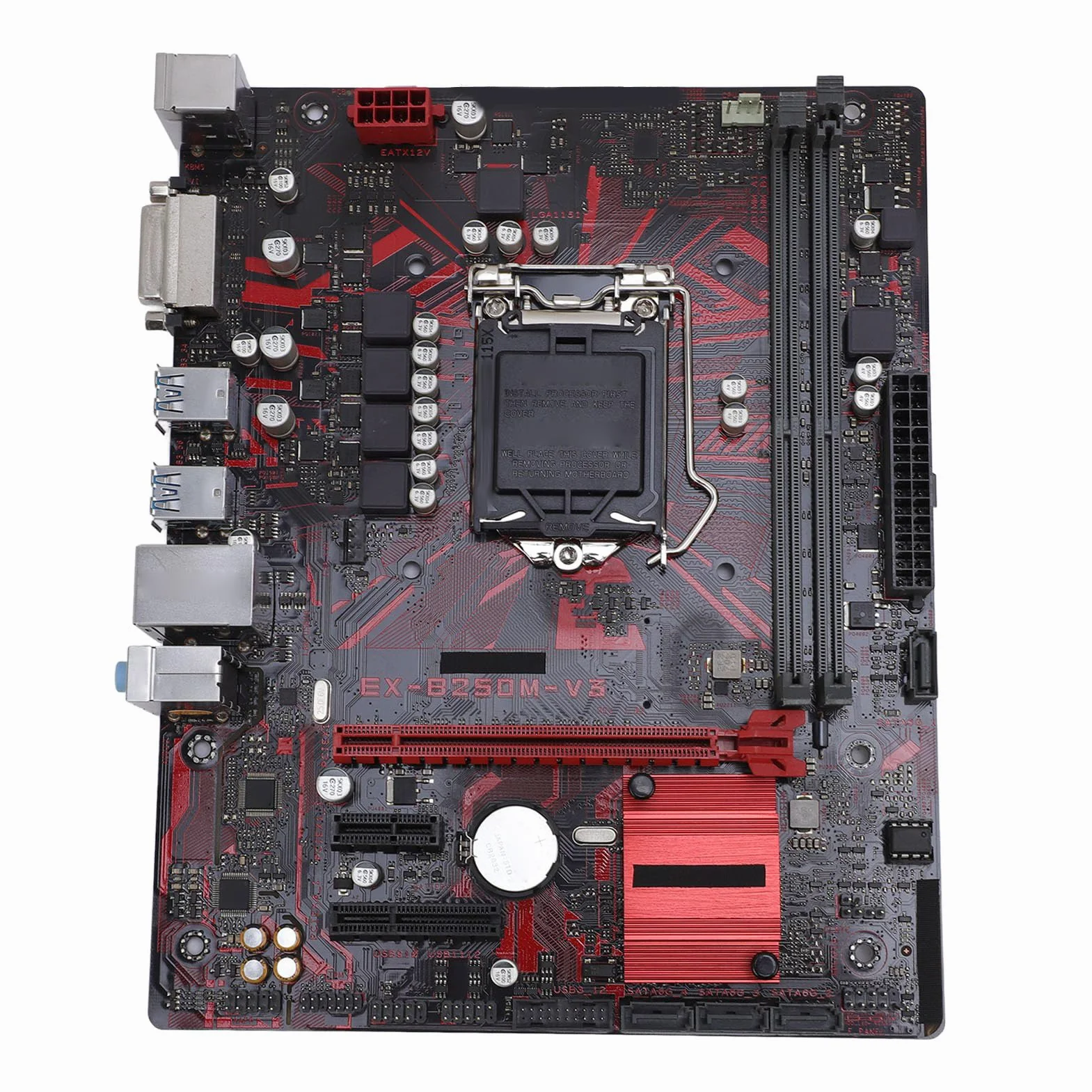 EX-B250M-V3 M-ATX Pulpitowa Płyta Główna z obsługą DDR4 2400 MHz, kompatybilność LGA 1151 dla Rdzenia 7./6. Generacji I7/I5/I3, PCI E 3.0 Gniazda Ekspansji i Wyjście DVI