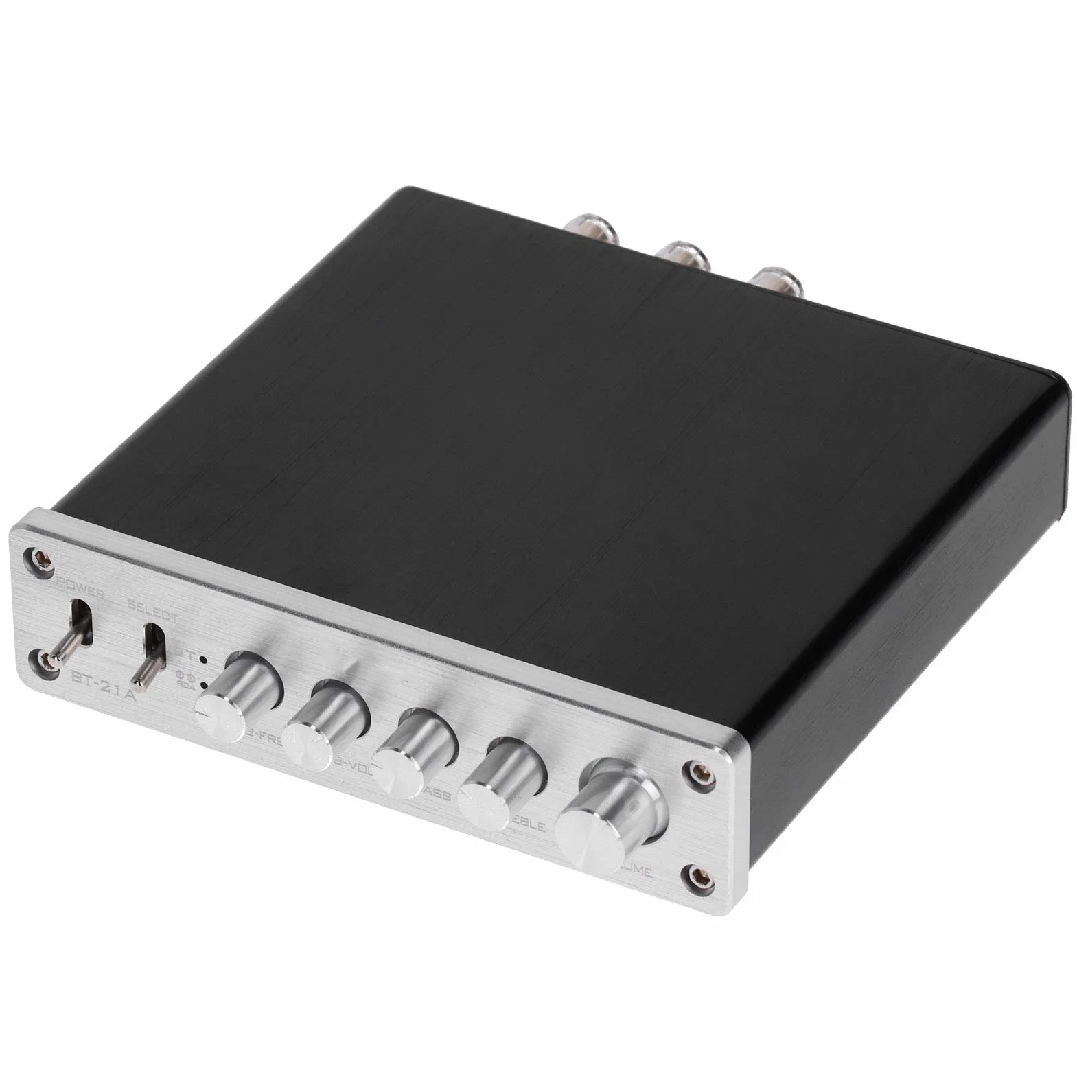 FTVOGUE Wzmacniacz Cyfrowy Wzmacniacz Audio Stereo ze Stopu Aluminium 100 W DC 12 V do 24 V 20 Hz do 20 KHz 4 8 Omów z anteną Domowego Systemu Odtwarzaczy Muzycznych
