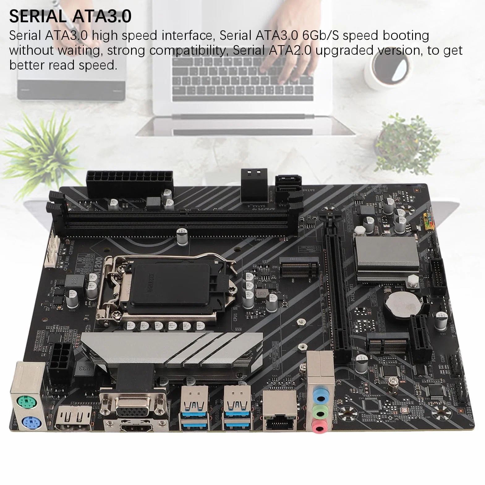 Płyta Główna do Gier Z490 GAMING PLUS, Dwukanałowa pamięć DDR4, PCIe Gen 3.0 X16, SATA3.0, NGFF/NVME M.2, HDMI, DP, Interfejs VGA LGA 1200 Płyta Główna Komputera