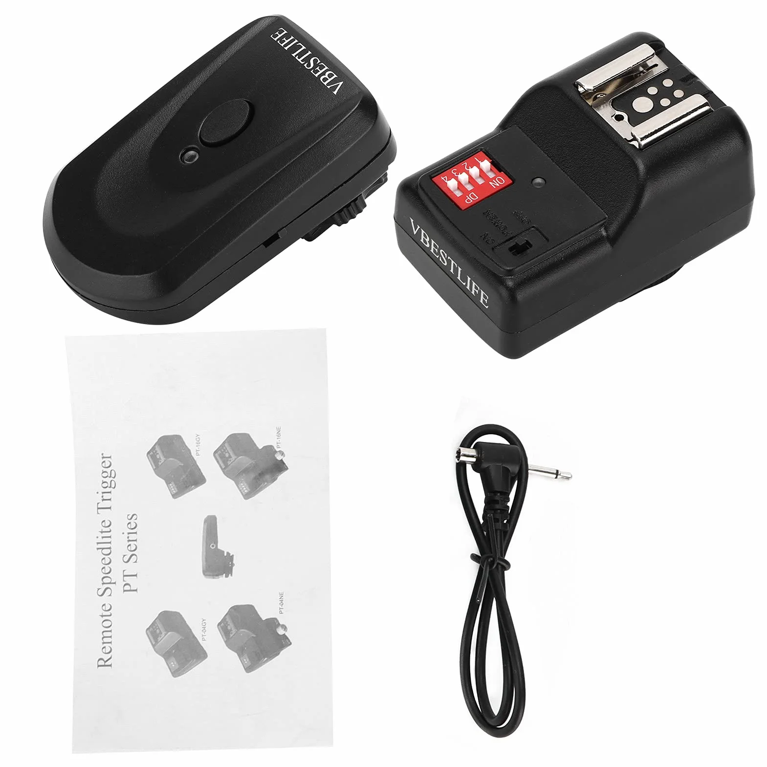 16-kanałowy Bezprzewodowy Zdalny Wyzwalacz Lampy Błyskowej Speedlite z Odbiornikiem z Uniwersalną Gorącą Stopką Kompatybilny z Lampami SB-900, SB-800, 580EX II, 550EX, 540EZ, AF-540 FGZ, AF-360