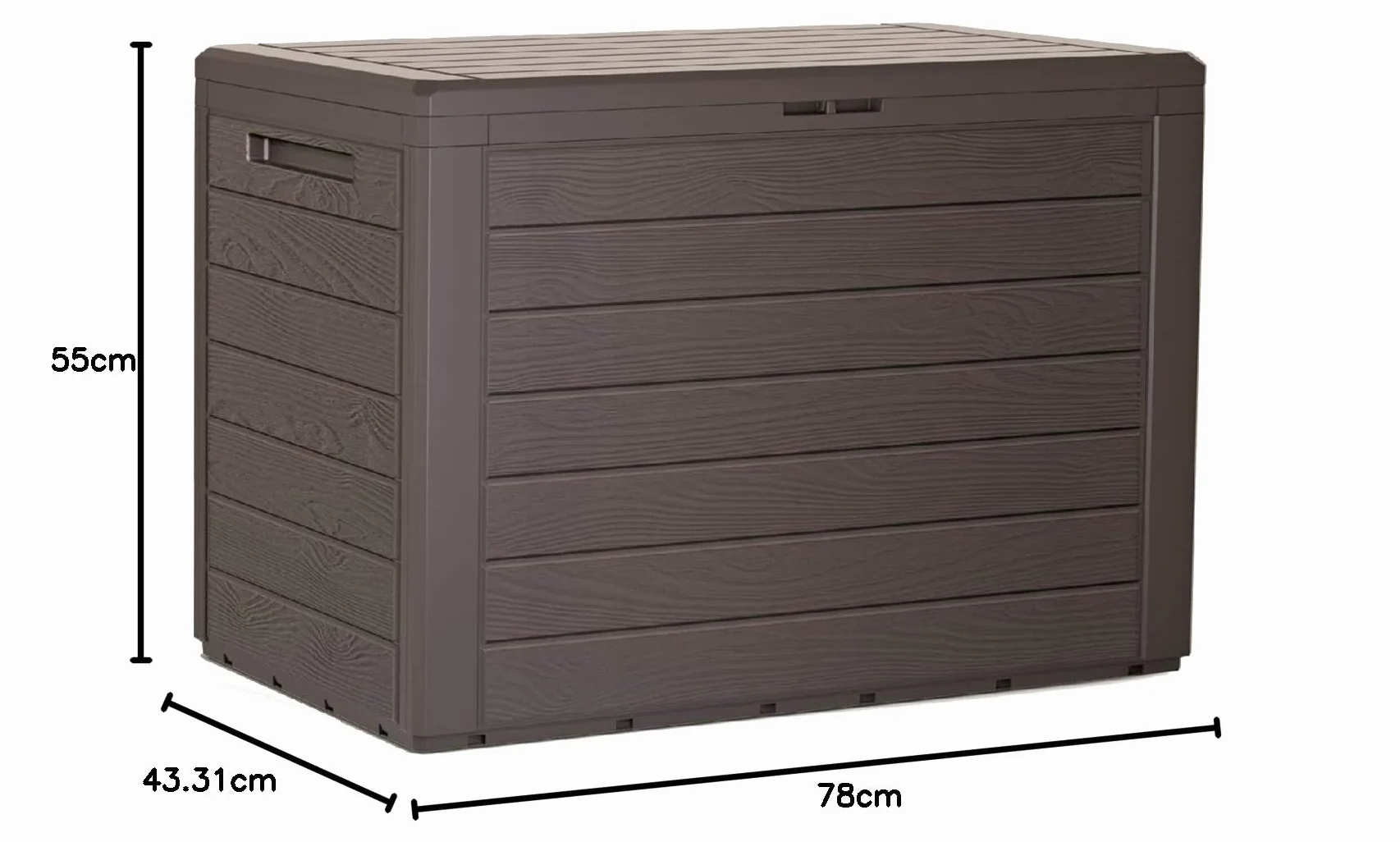 Prosperplast Woodebox Pojemnik Ogrodowy 190 l Ciemna Ochra