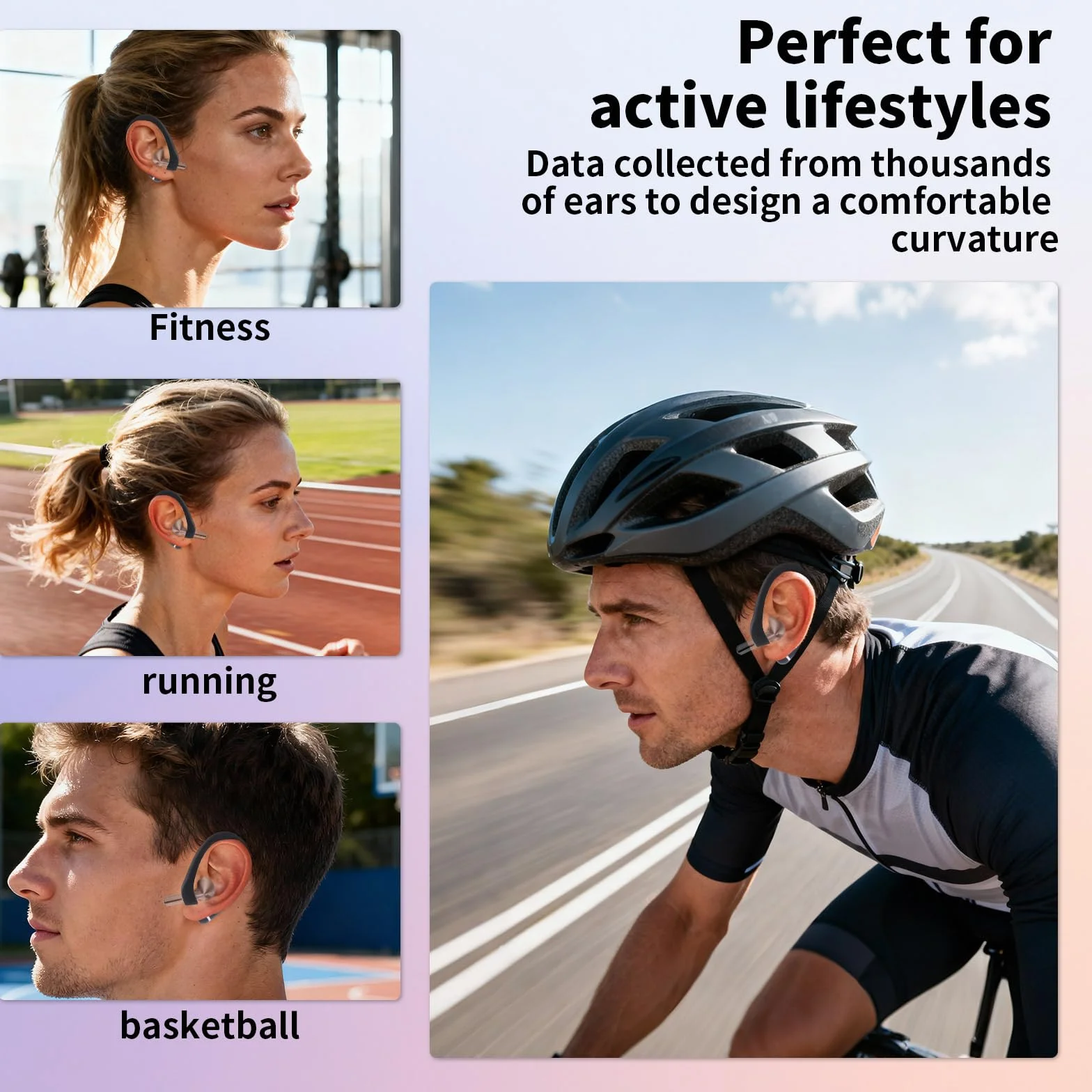 Zaczepy na Uszy Kompatybilne z Samsung Galaxy Buds 3 Pro i Galaxy Buds 3, Antypoślizgowe Zaczepy na Uszy do Słuchawek Dousznych ze Smyczą do Akcesoriów Sportowych i Fitness