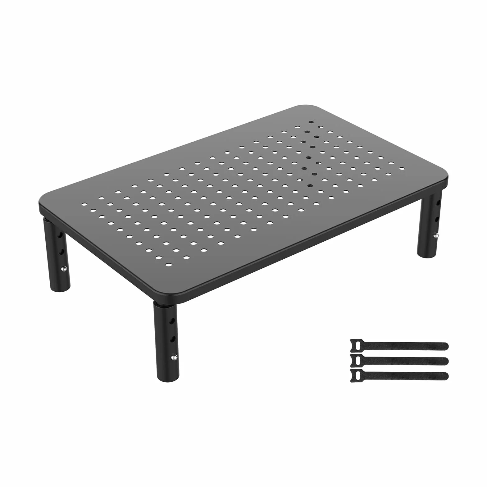 GRIFEMA GB1051 Podstawka pod Monitor Metalowa, Ergonomiczny Stojak na Monitor, Laptop lub Drukarkę, Udźwig do 20 kg, Regulowana Wysokość, 370×235 mm, Czarna