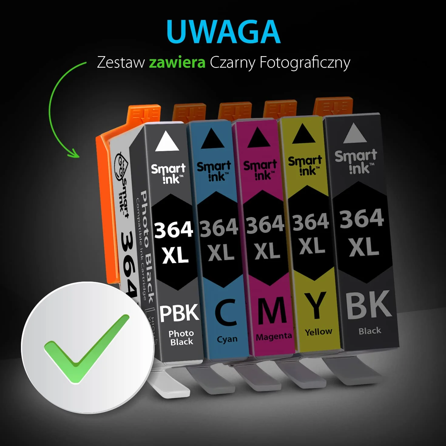 Smart Ink Kompatybilne Tusz Zamiennik do HP 364XL 364 XL Wielopak 10 sztuk (2PBK,2BK & 2C/M/Y) do użytku z Photosmart 5520 5510 5524 6520 5515 OfficeJet 4620 4622 DeskJet 3520 3070a
