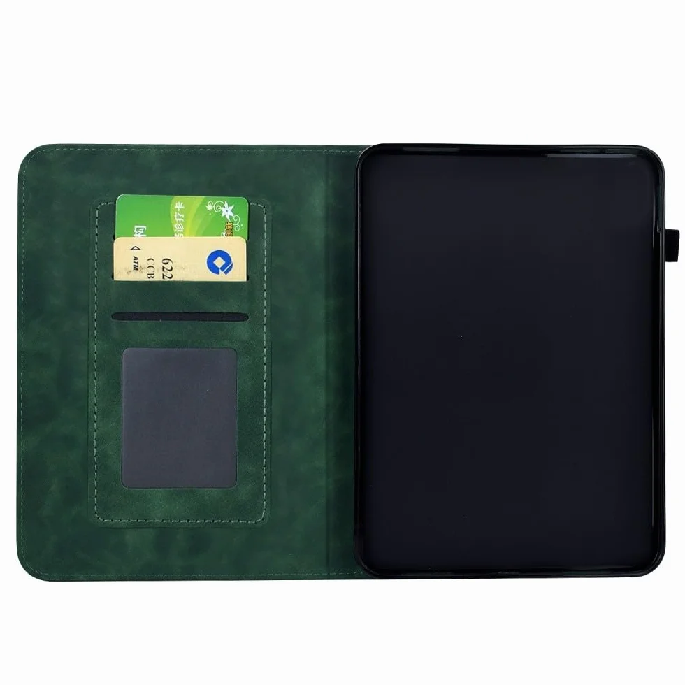Generic etui kompatybilne z czytnikiem e-booków Kindle Paperwhite 1. generacji (2012) (kolor: zielony) skórzany portfel etui z klapką