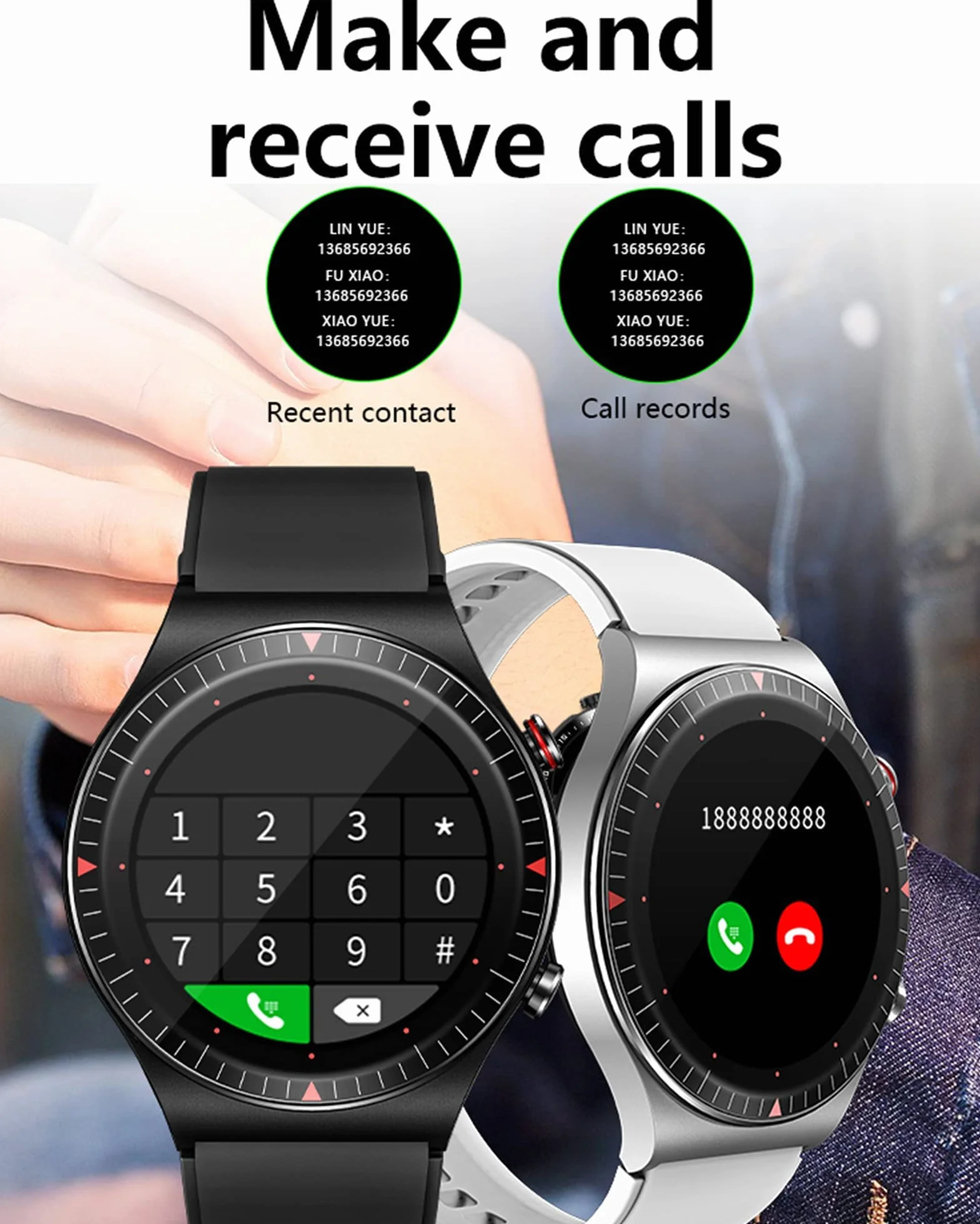 Inteligentny zegarek Wodoodporny zegarek Zegarek fitness z pulsometrem Fitness Tracker z monitorem ciśnienia krwi/snu Inteligentne zegarki męskie i żeńskie na telefony z systemem iOS Android (biały)