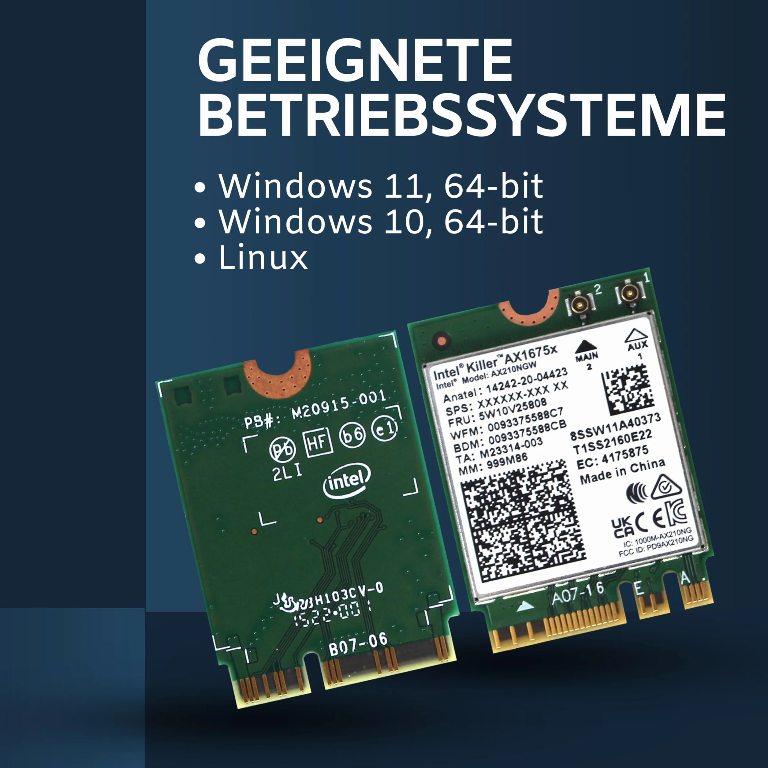 Intel NIC WI-FI 6E AX210 1675 2x2 NovPro, zielony, AX210.NGWG.NVX