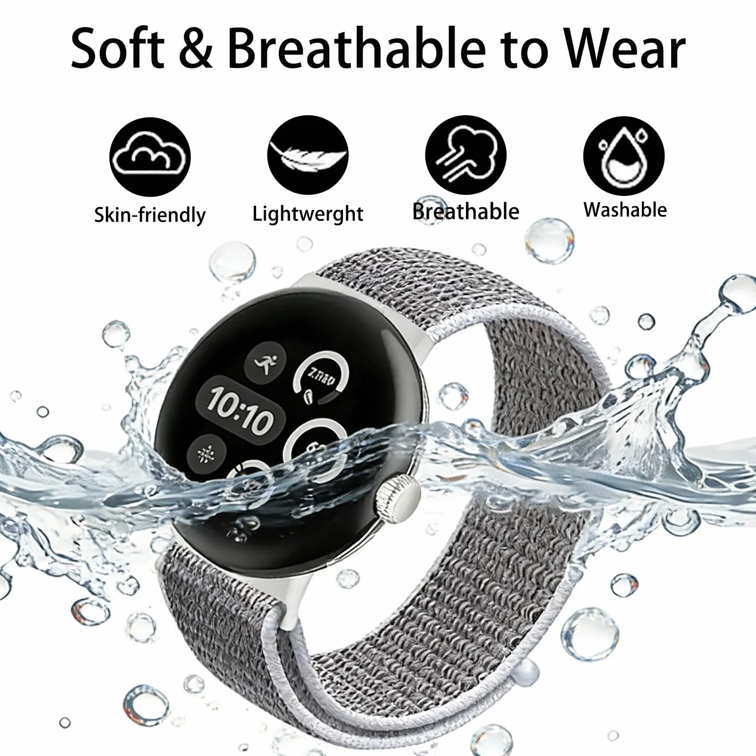 Pleciony nylonowy pasek sportowy do Google Pixel Watch 4/3/2/1 41 mm
