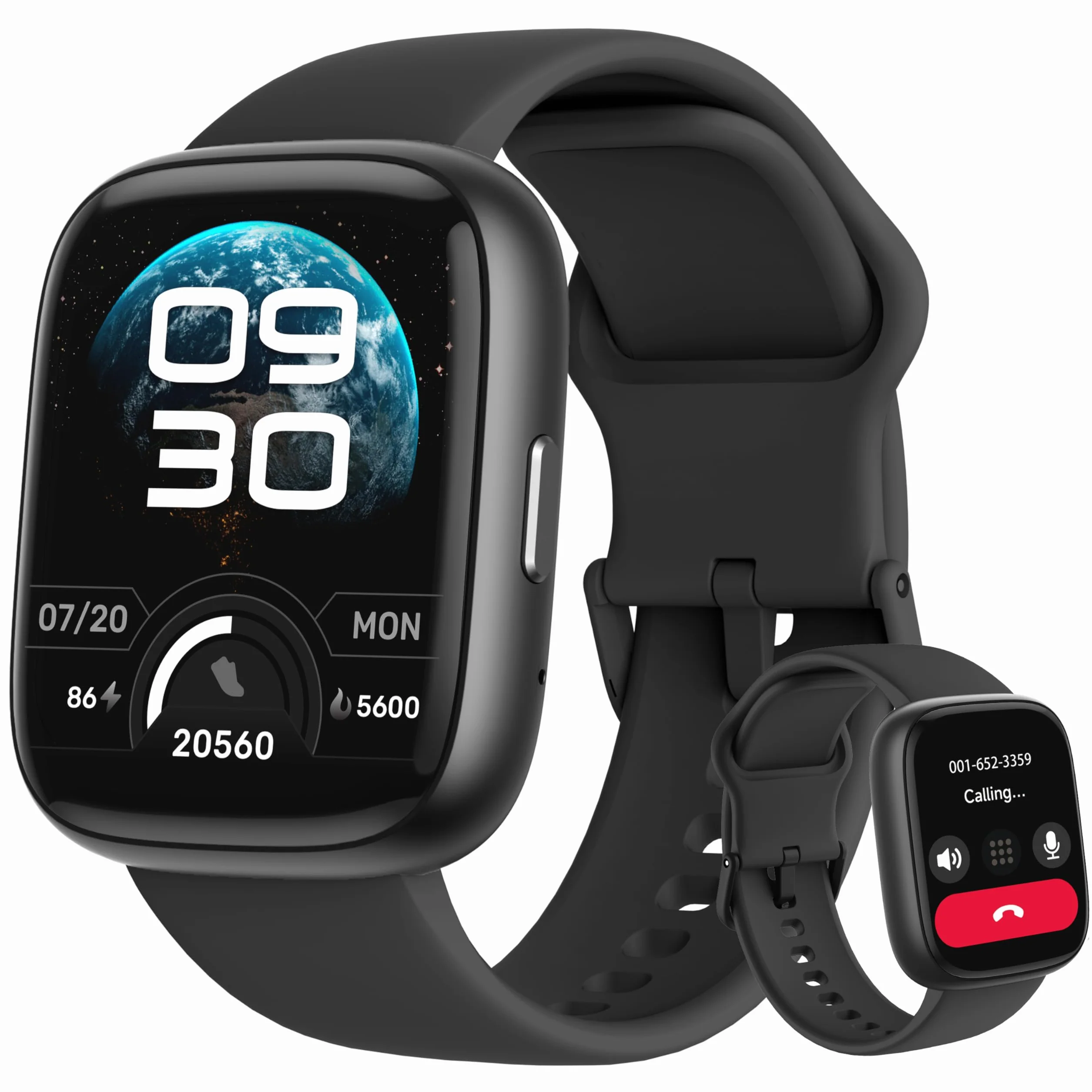 Inteligentny zegarek, wbudowany Alexa, odbieranie/nawiązywanie połączeń, inteligentny zegarek dla kobiet i mężczyzn, smartwatch 1,83'', wodoodporny zegarek sportowy IP68, pulsometr SpO2, monitor