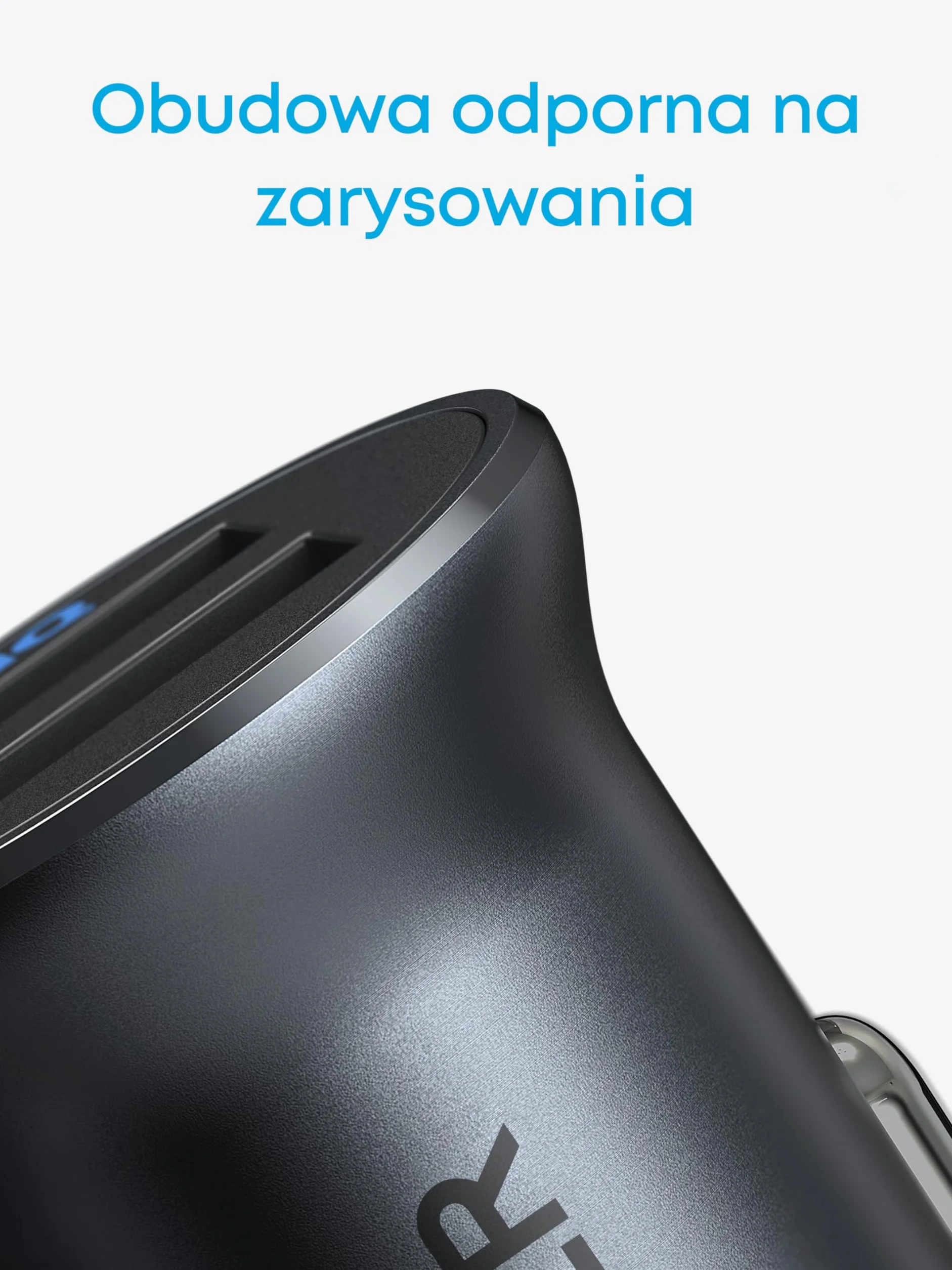 Anker 320 Ładowarka samochodowa (24W II), mini, podwójne USB z niebieską diodą LED, do iPhone13/12/11/XR/Xs, iPad Pro/Air 2/mini, Galaxy i więcej