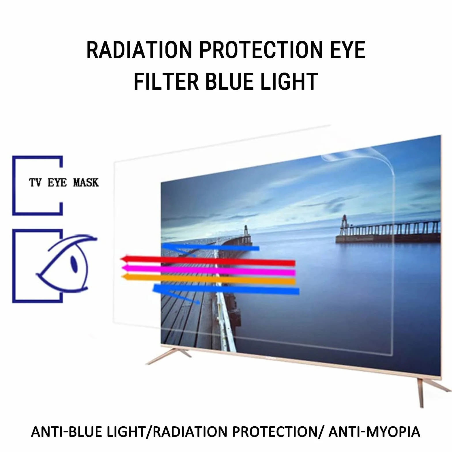 Matowa, przeciwodblaskowa osłona ekranu LCD do inteligentnego 40-calowego (883495) telewizora HD, folia ochronna chroniąca przed promieniowaniem Zwiększona szybkość odbicia
