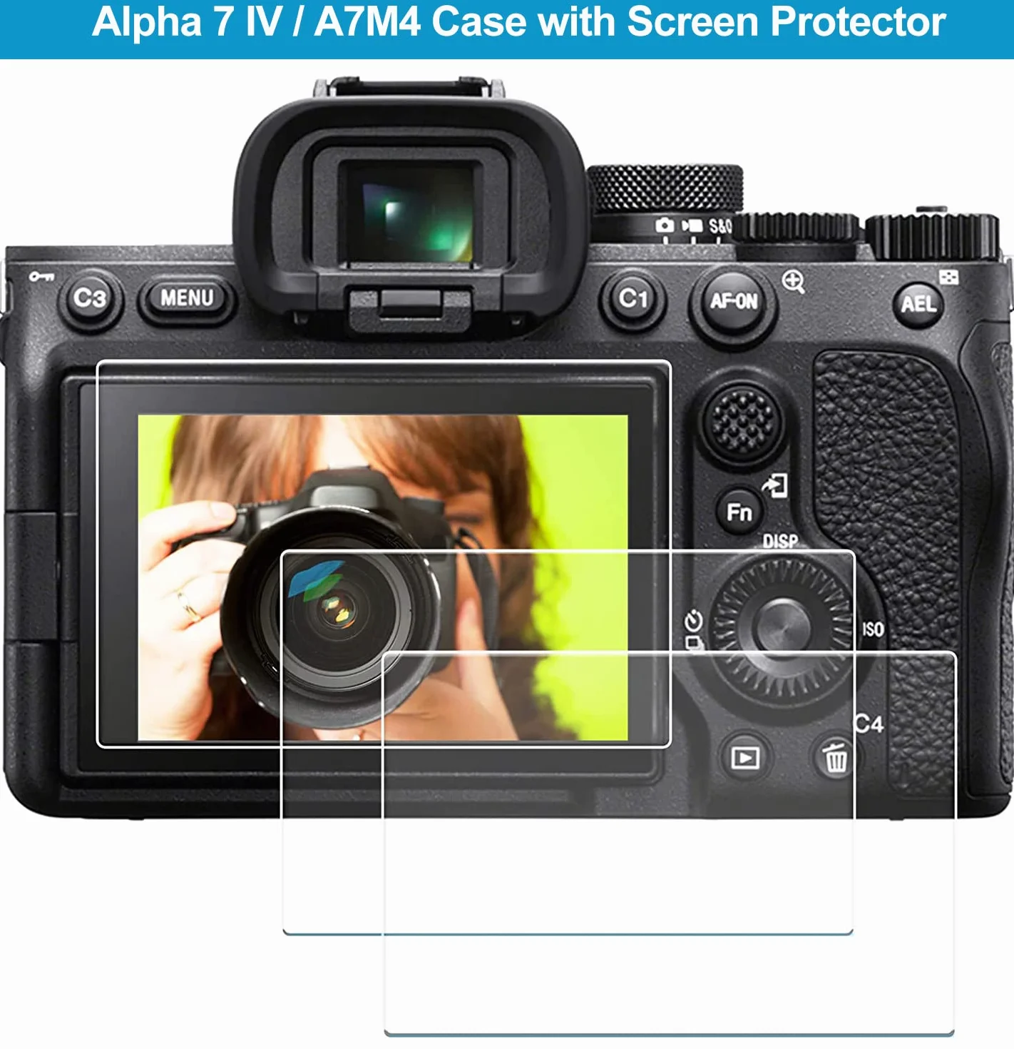 Pocoukate Etui na aparat Sony Alpha 7 IV, A7M4, A7 IV aparat cyfrowy odporny na zarysowania, wąski krój, miękka obudowa z osłoną ekranu, ekskluzywne akcesoria A7IV (nie dotyczy A7R4 lub A7III) - żółte