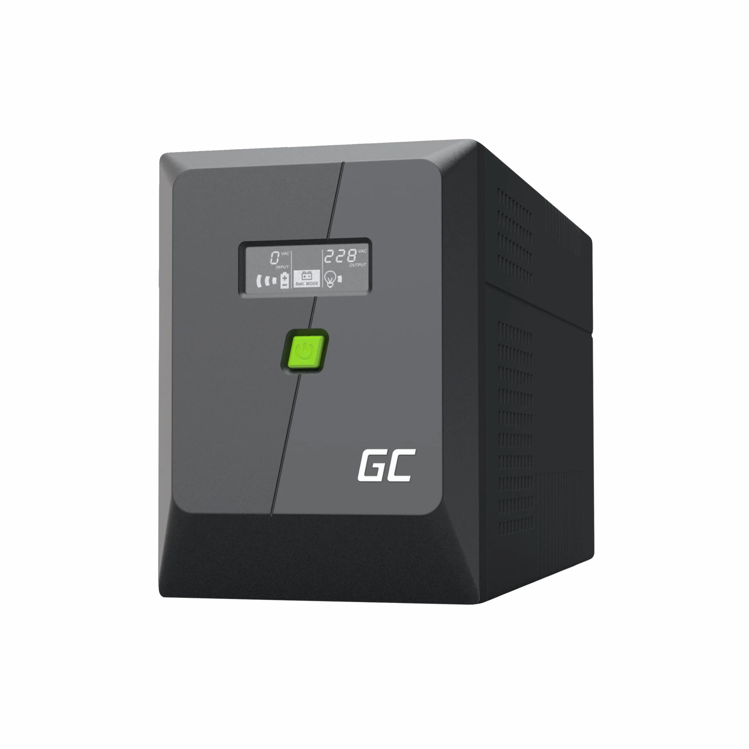 Greencell UPS 2000VA 1200 W PowerProof z Wyświetlaczem LCD – Zmodyfikowana Fala Sinusoidalna, Ochrona przed Prądem dla Urządzeń, Ochrona przed Przepięciem, Awaryjne Zasilanie do Urządzeń Gospodarstwa