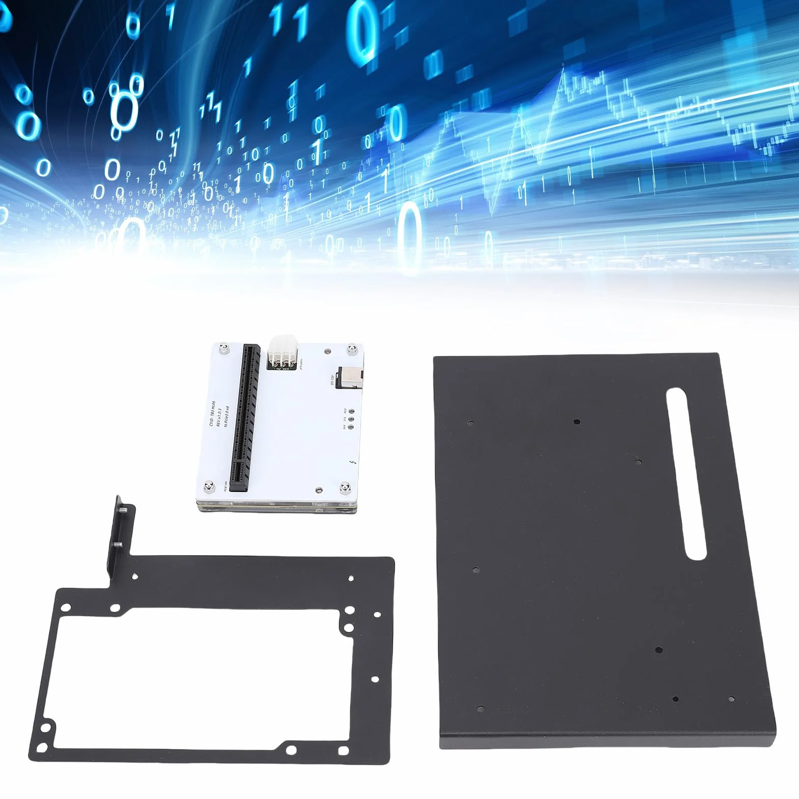 ASHATA Zewnętrzna Stacja Dokująca GPU dla Thunderbolt 3 4 USB4.0 PCIe 16X, Stacja Dokująca Karty Graficznej z 1 M Kablem do Transmisji Danych, Wspornik ATX do Laptopów i urządzeń