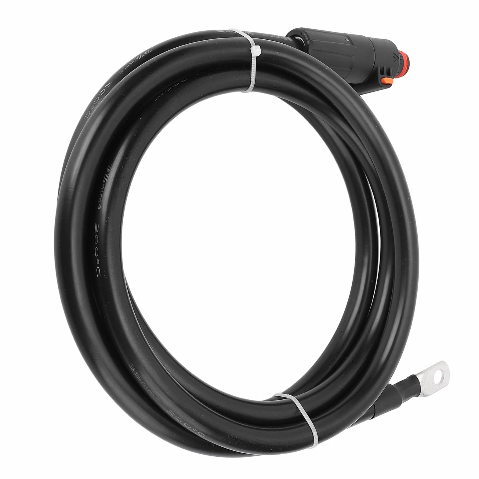 LiebeWH Kabel Inwertera Akumulatora Miedziany Silikonowy Przewód Zasilający z czarną prostą wtyczką SC35 8-zaciskowy Elastyczny Kabel Przesyłowy do Motoryzacji Solar Marine Boat RV Car Motorcycle