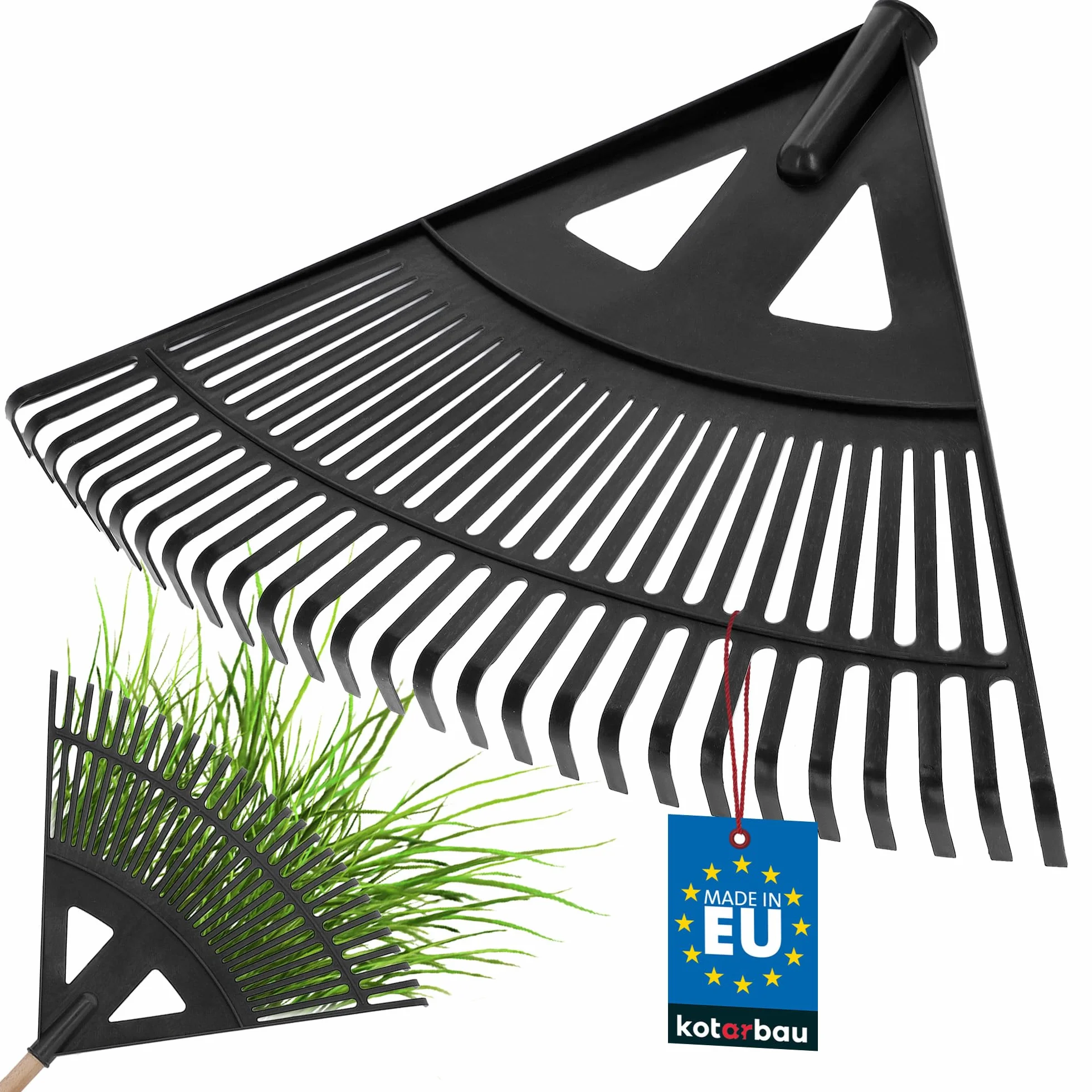 KOTARBAU® Grabie Wachlarzowe - 58 CM - Grabie do Liści Trawy - Plastikowe