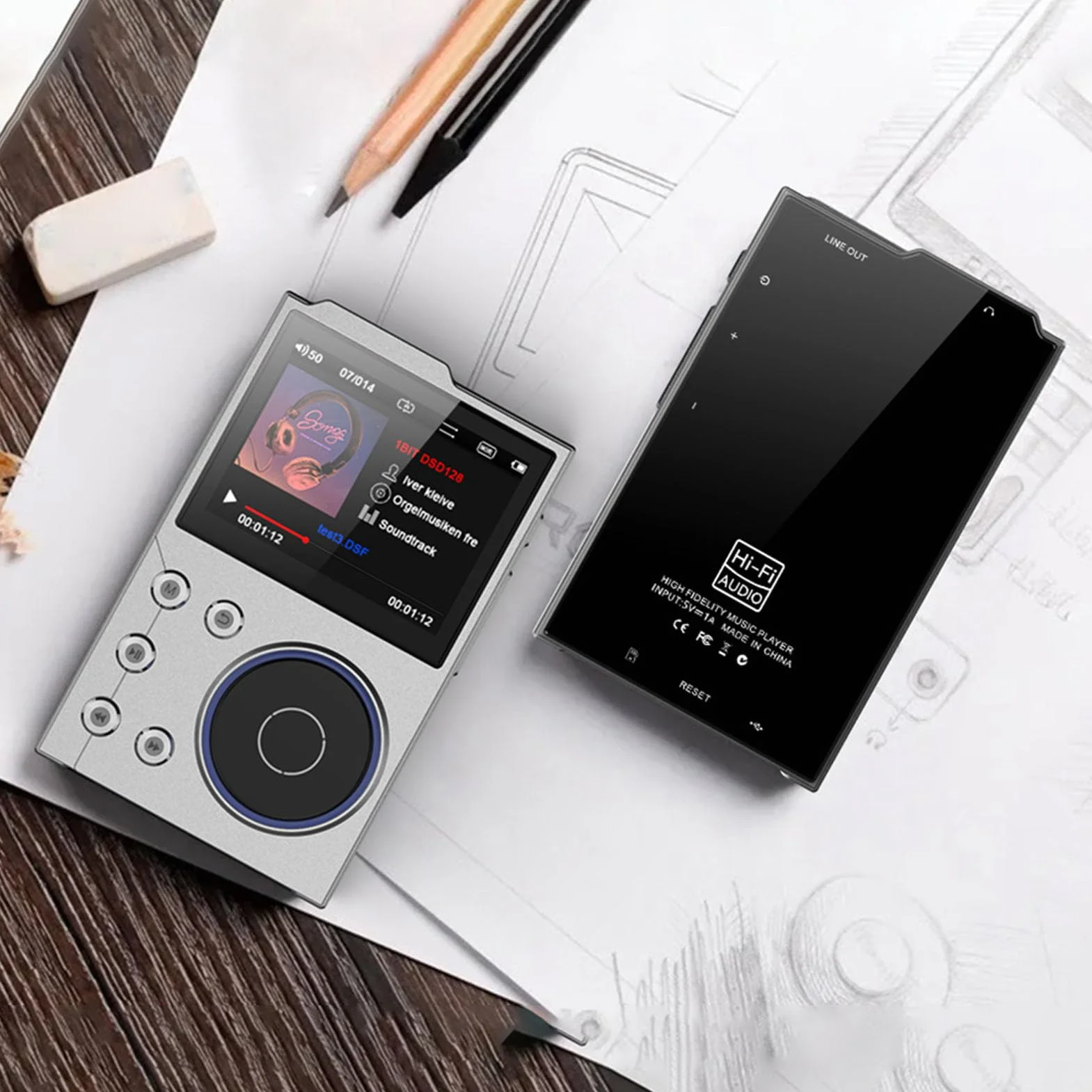Odtwarzacz MP3 z Bluetooth 5.3, Przenośny Odtwarzacz Muzyki z Bezstratnym Dźwiękiem HiFi, Ekran HD 2,4 Cala, Cyfrowy Odtwarzacz Muzyki dla Dzieci